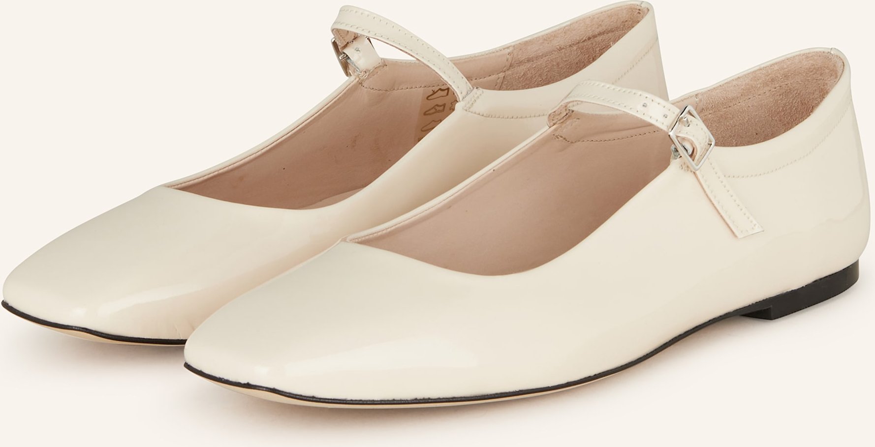 Mrs & Hugs Mary-Jane-Ballerinas weiss