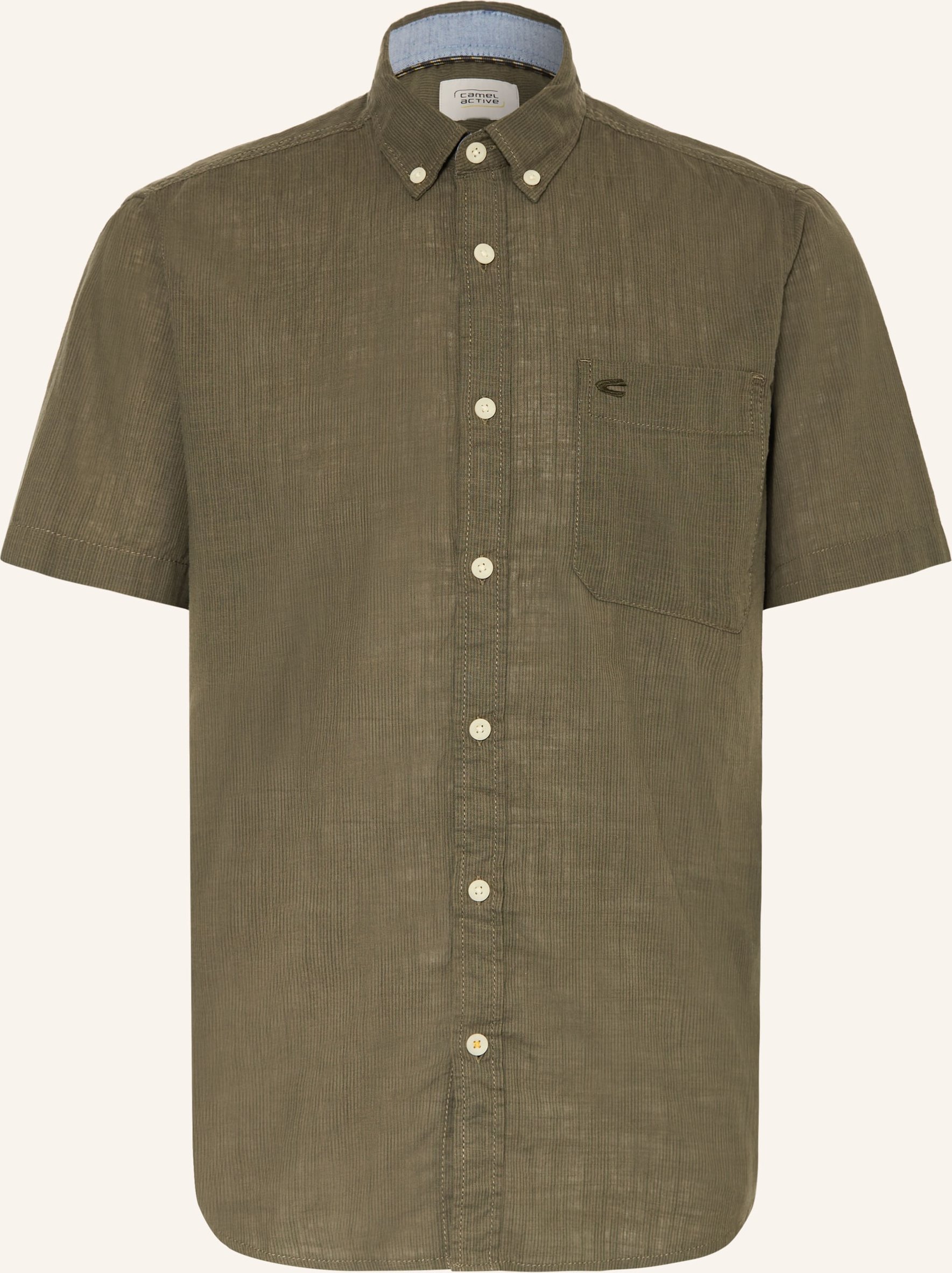 Camel Active Kurzarm-Hemd Regular Fit gruen