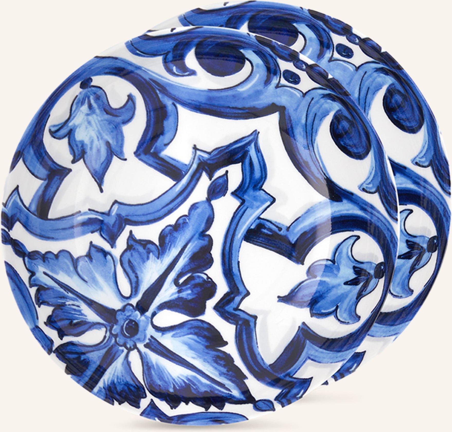 Dolce & Gabbana Casa 2er-Set Speiseteller blau