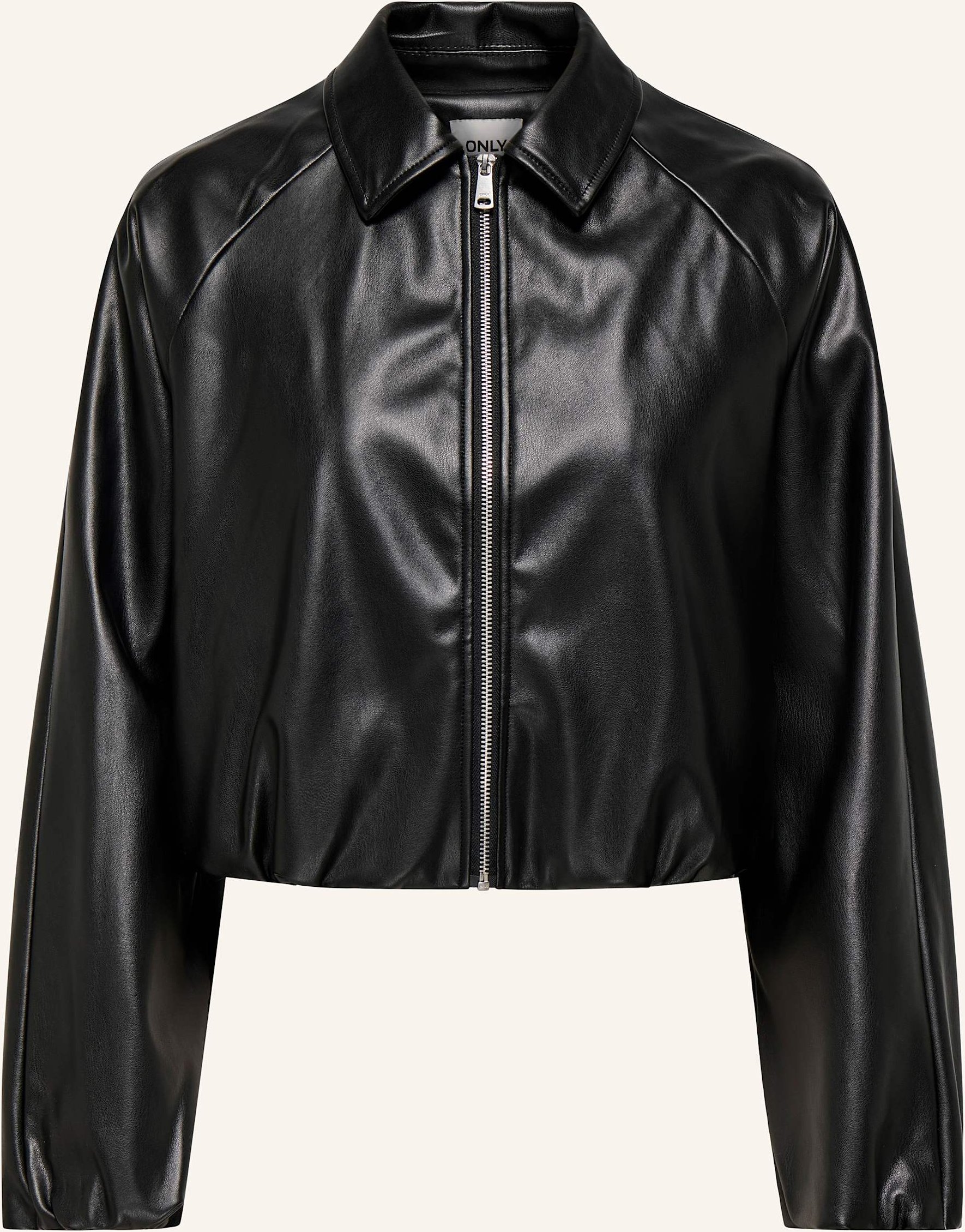 Only Blouson In Lederoptik schwarz