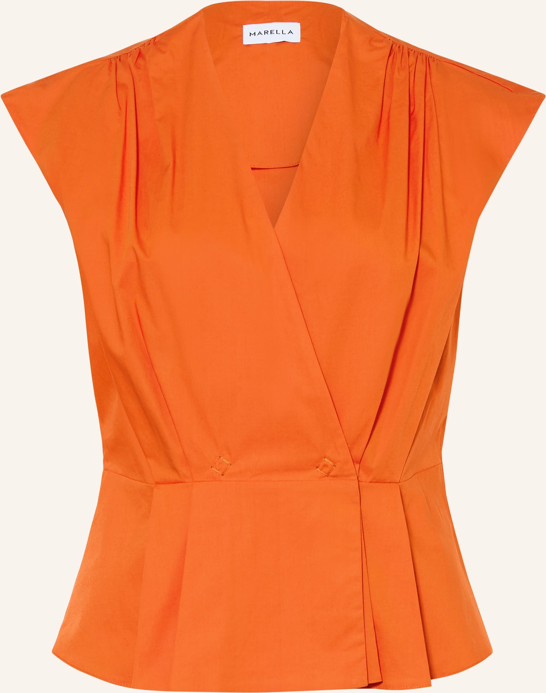 Marella Blusentop In Wickeloptik orange