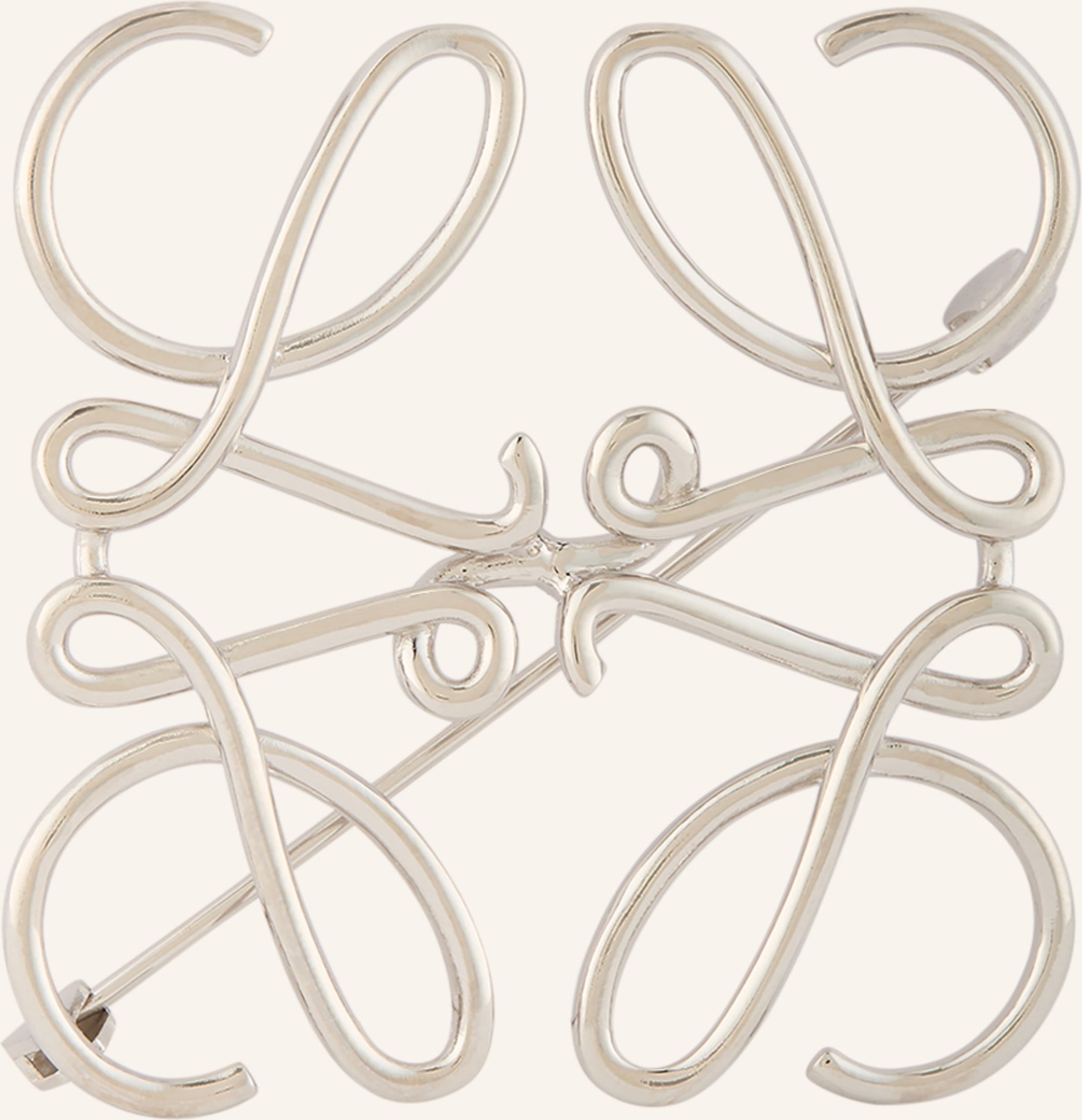 Loewe Brosche Anagram silber