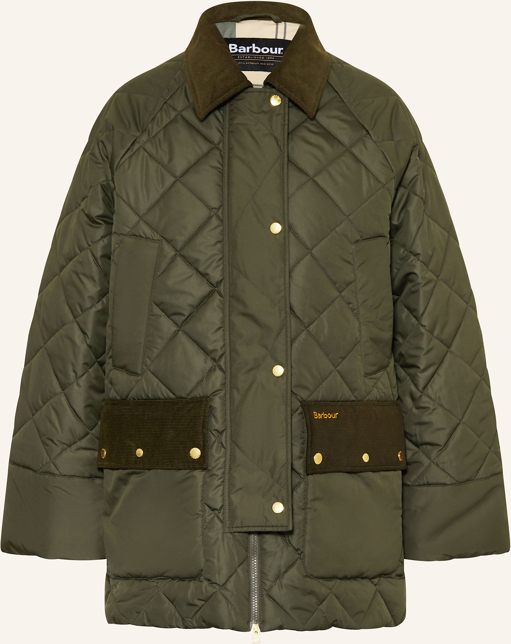 Barbour Steppmantel Aldburgh gruen
