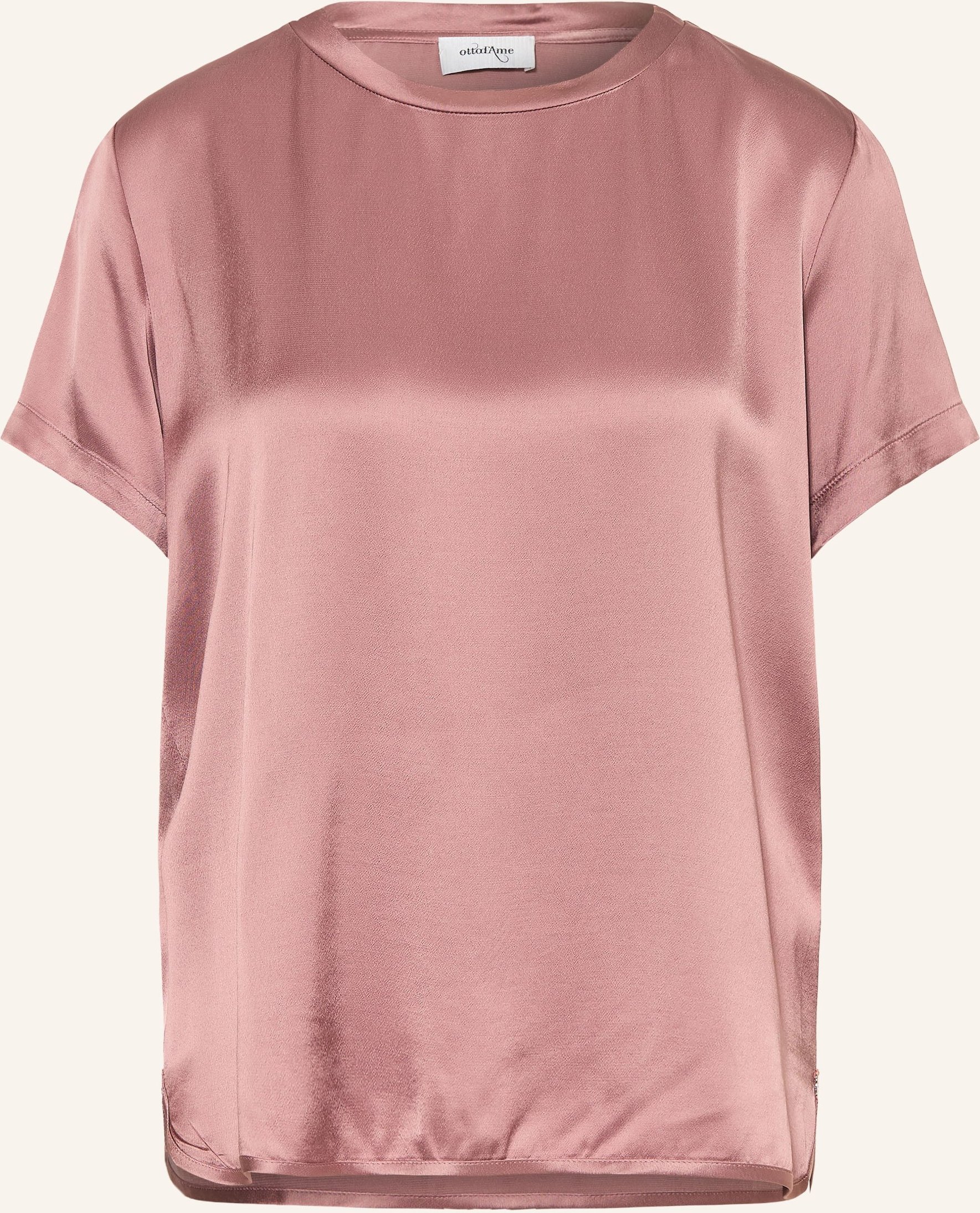 Ottod'ame Blusenshirt Luisa Aus Satin rosa