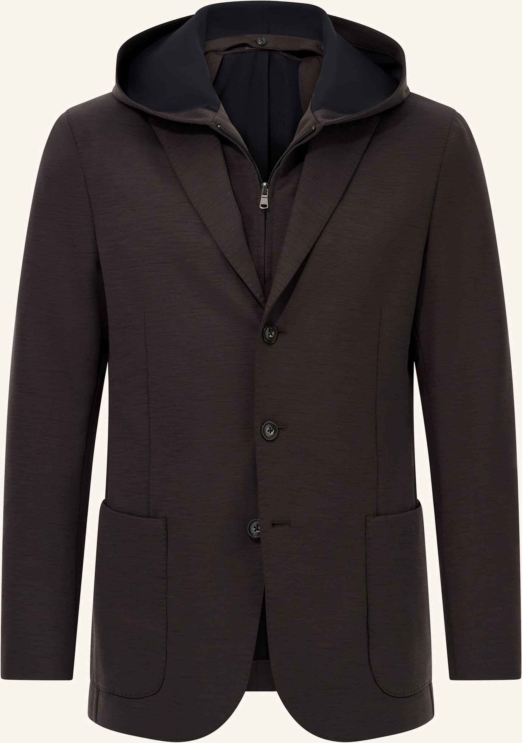 Boggi Milano Madison Sweatshirt Jacket In A Wool Blend braun