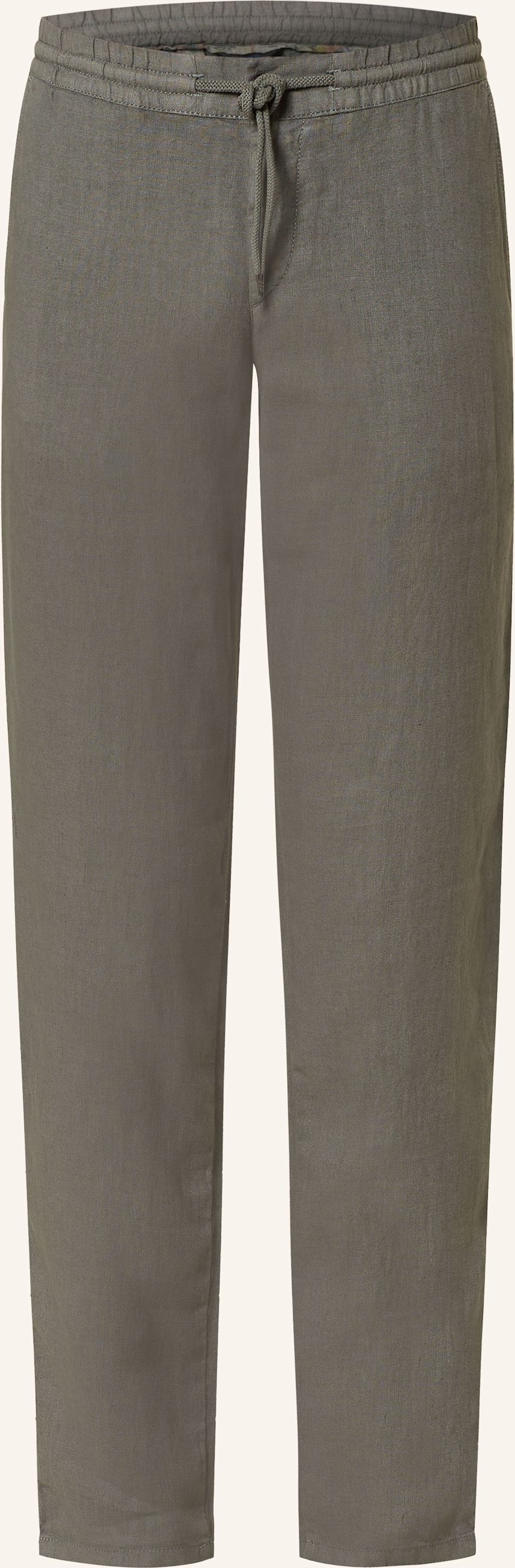 Thumbnail - Alberto Leinenhose House Im Jogging-Stil Tapered Fit gruen