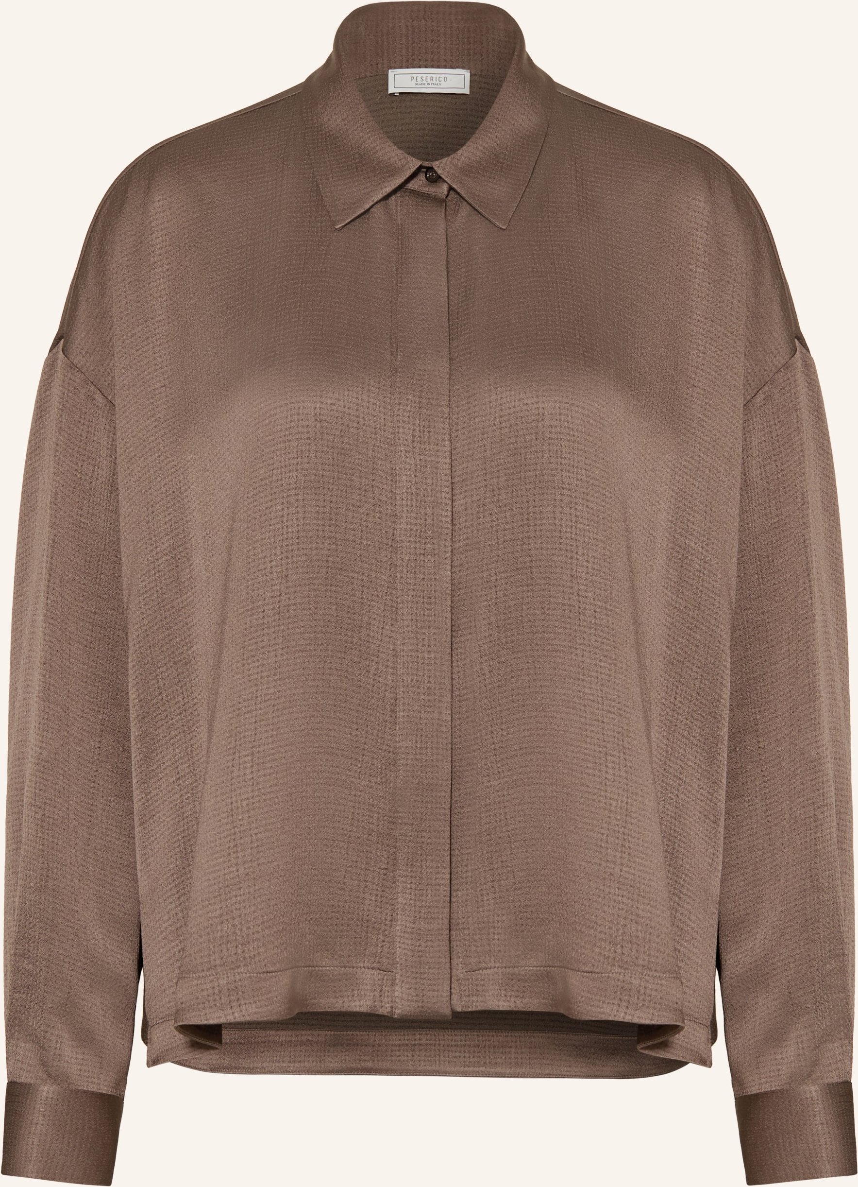 Peserico Hemdbluse Aus Satin braun
