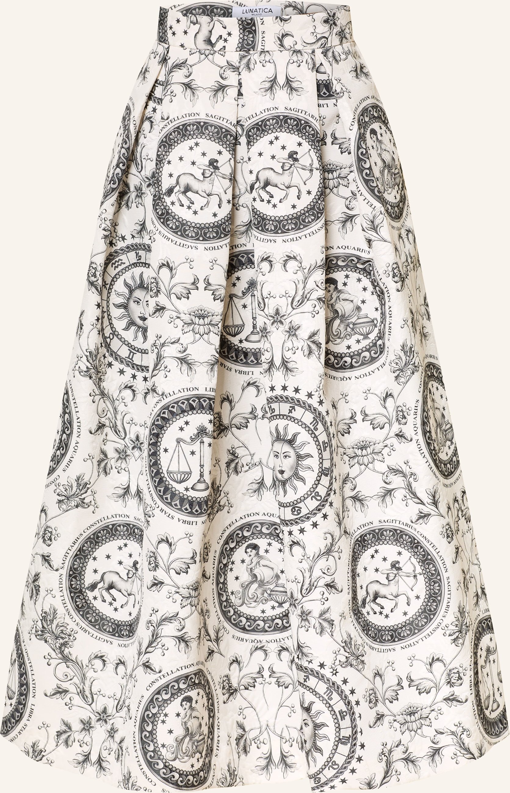 Lunatica Milano Jacquard-Kleid weiss