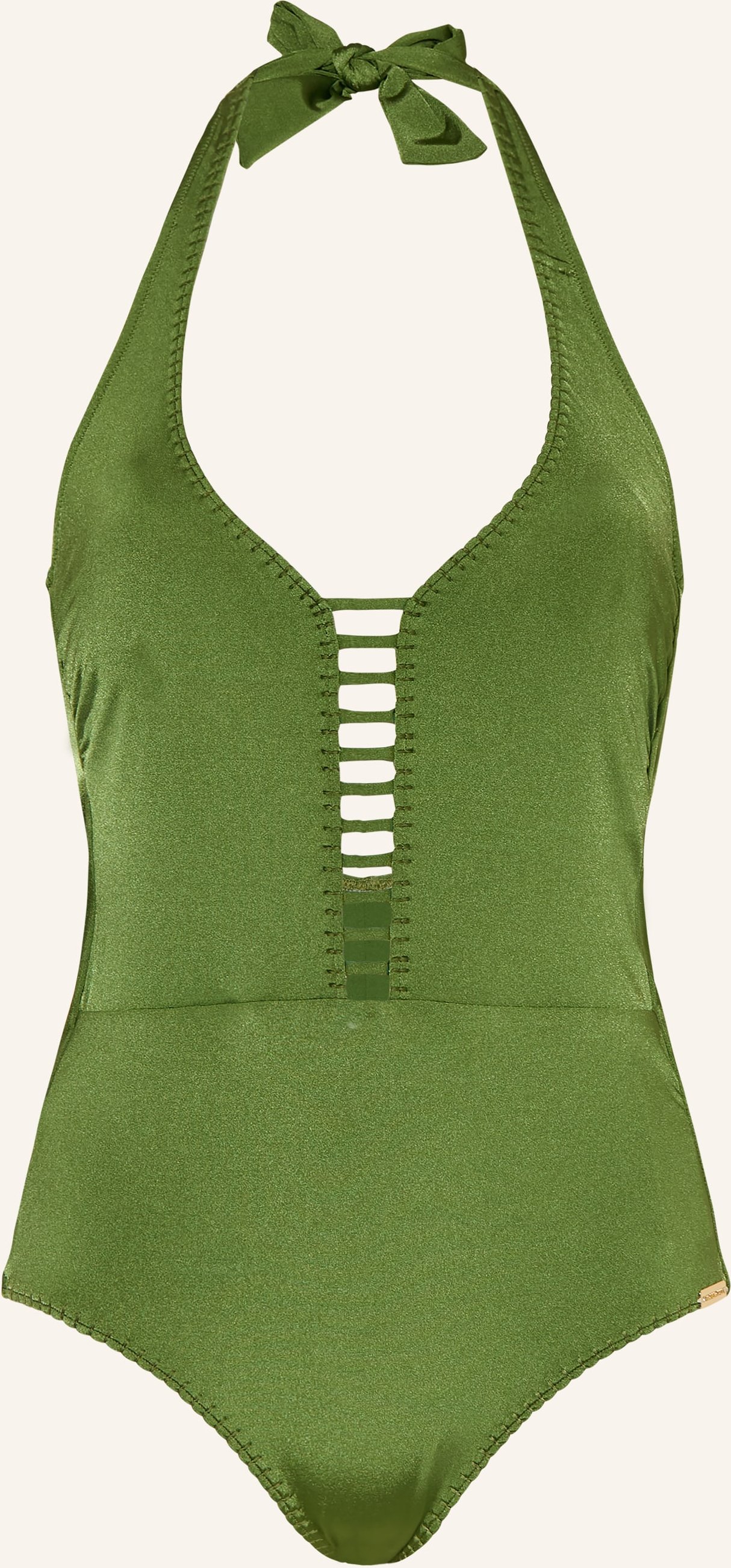 Watercult Neckholder-Badeanzug Crafted Essentials gruen