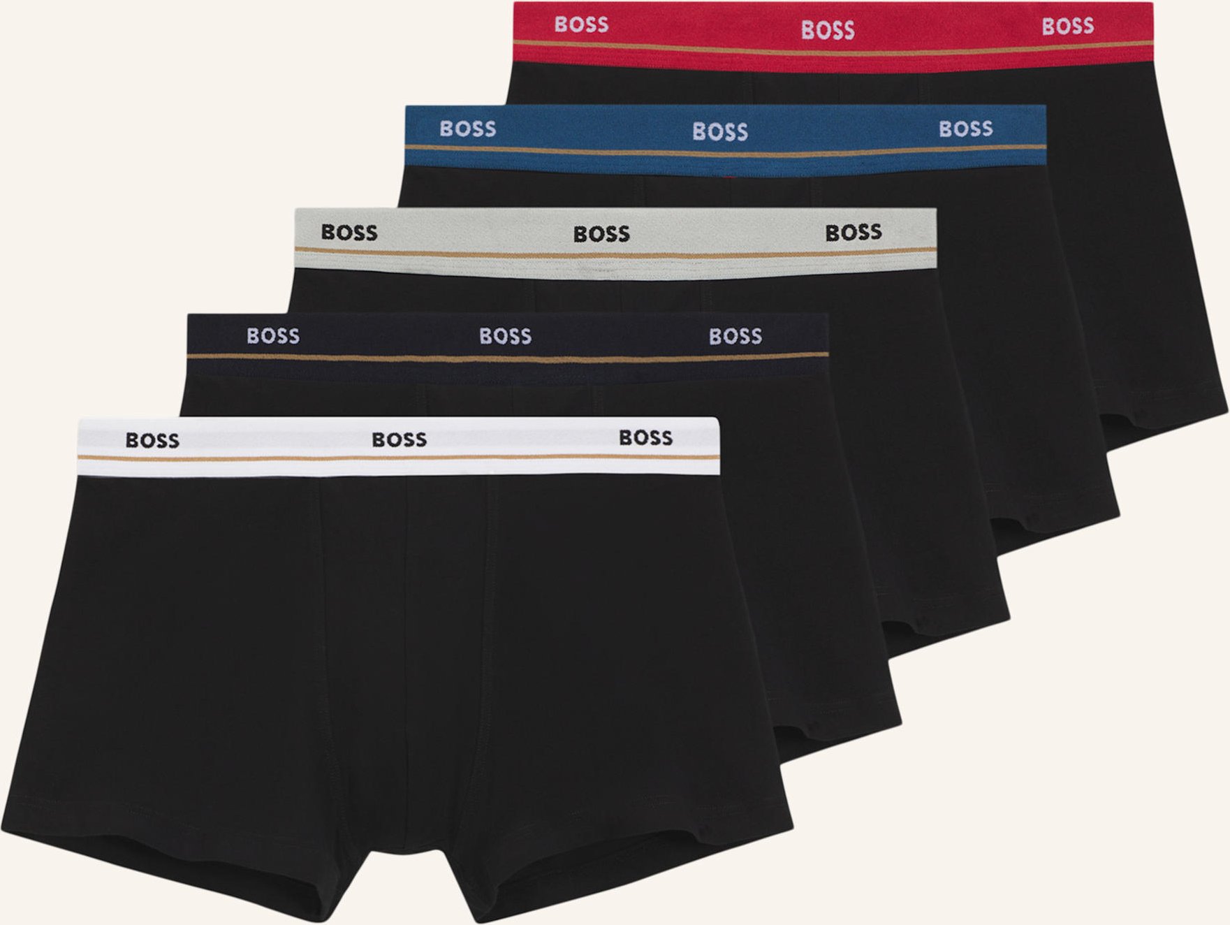 Boss Boxershort Trunk 5p Essential grau