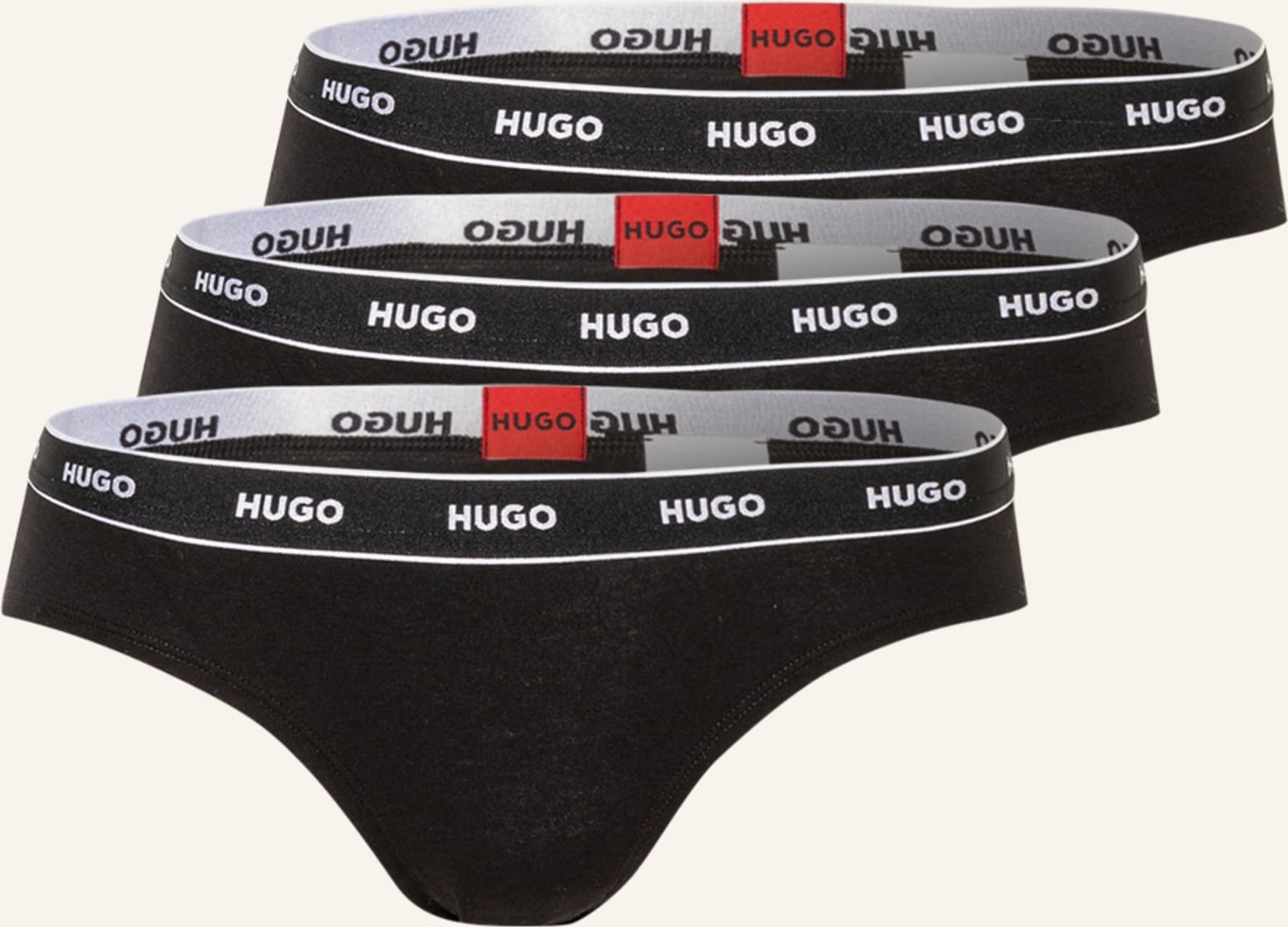 Hugo 3er-Pack Slips schwarz