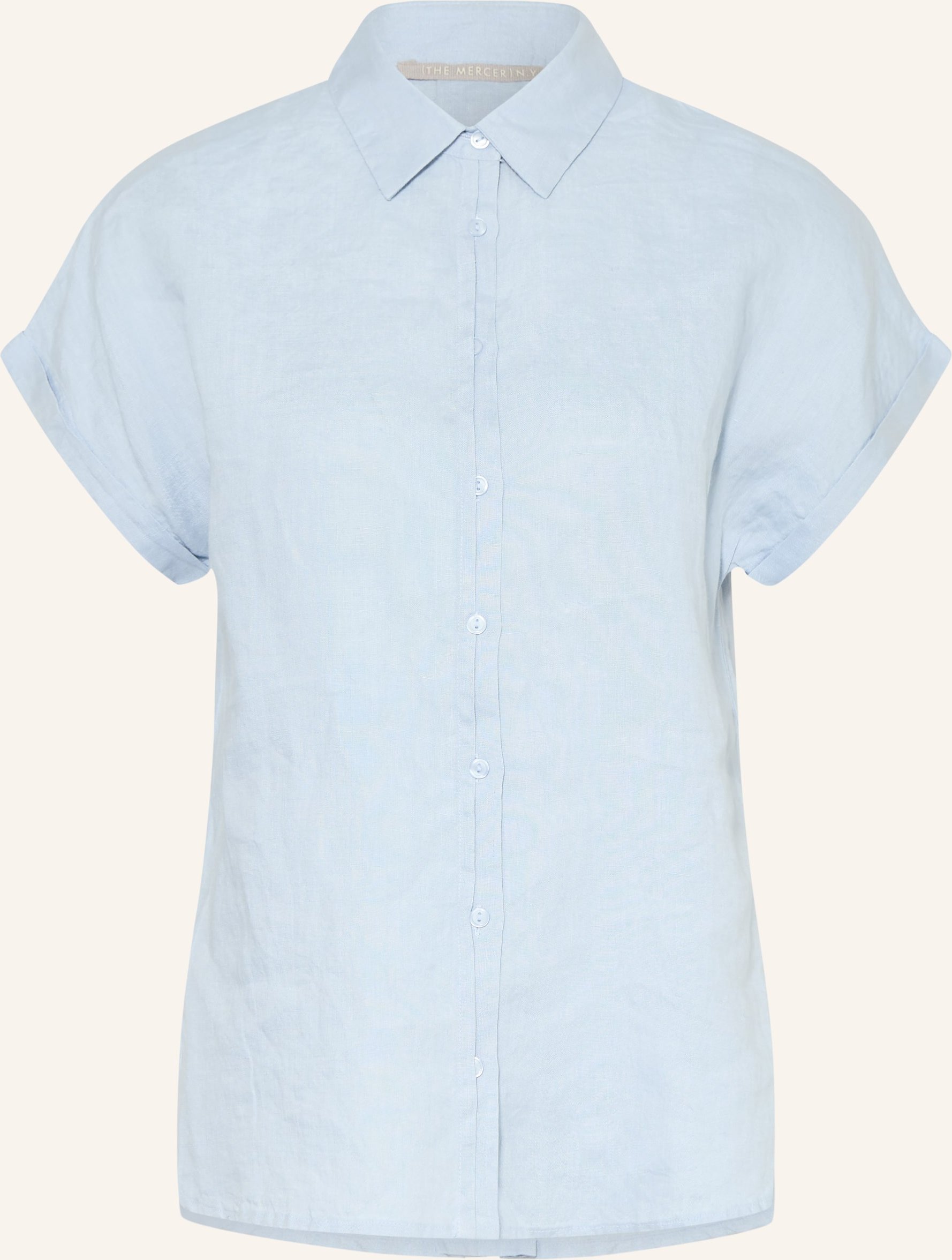 (The Mercer) N.Y. Hemdbluse Aus Leinen blau