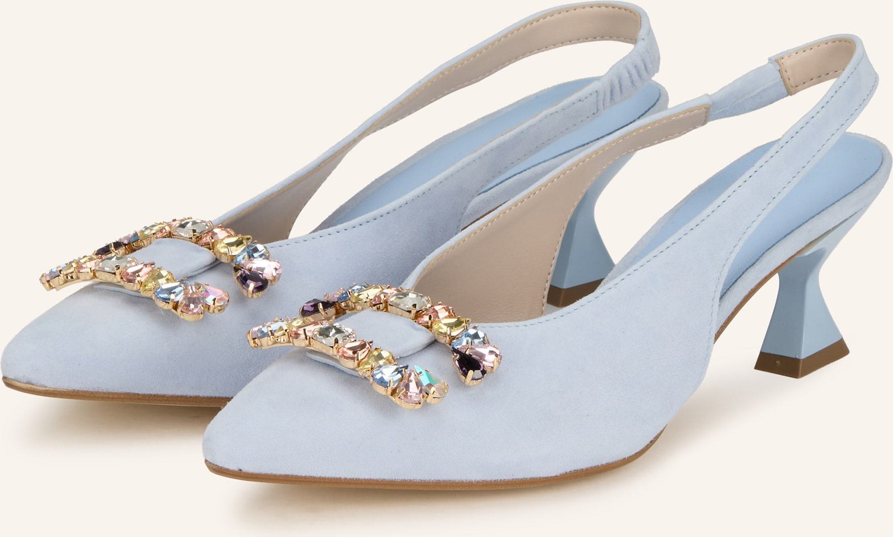 Darling Harbour Slingpumps Mit Schmucksteinen blau