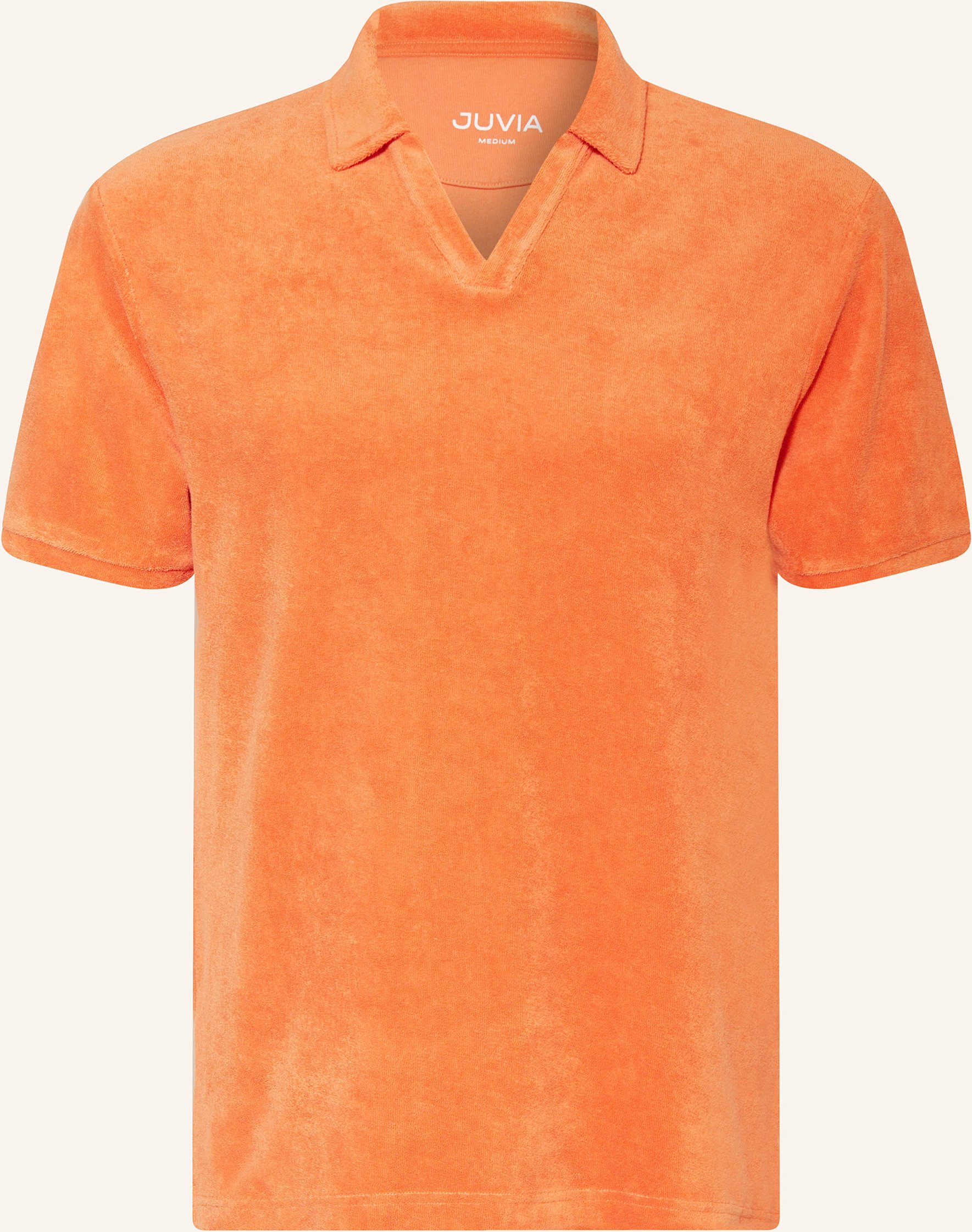 Juvia Frottee-Poloshirt orange