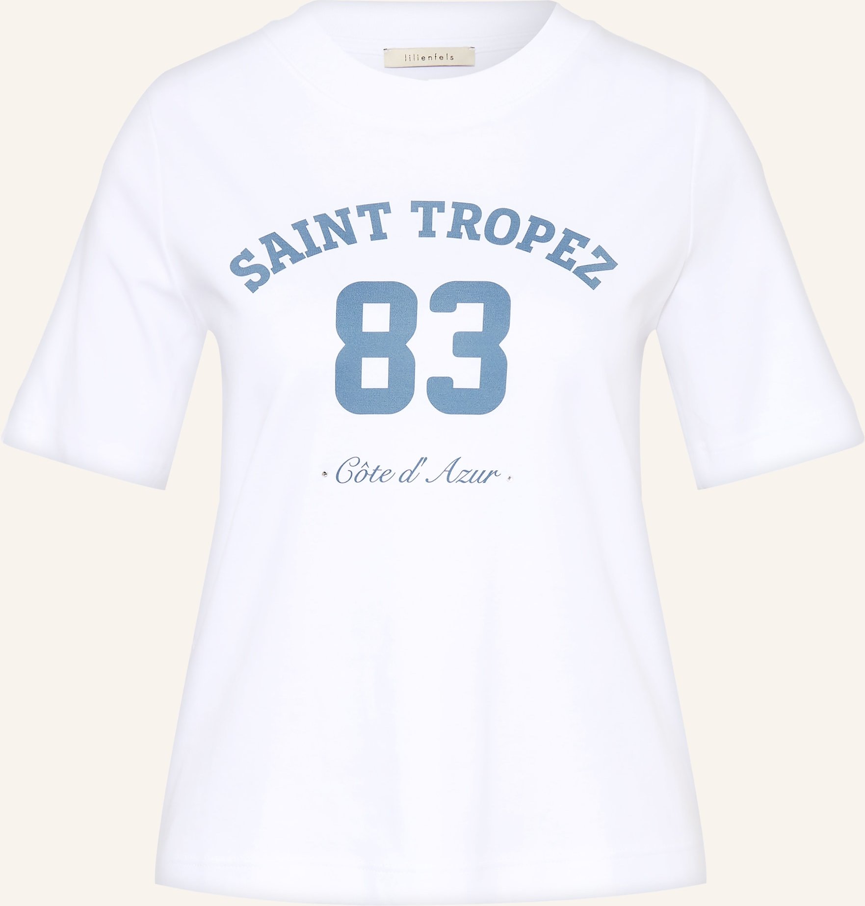 Lilienfels T-Shirt Mit Schmucksteinen weiss