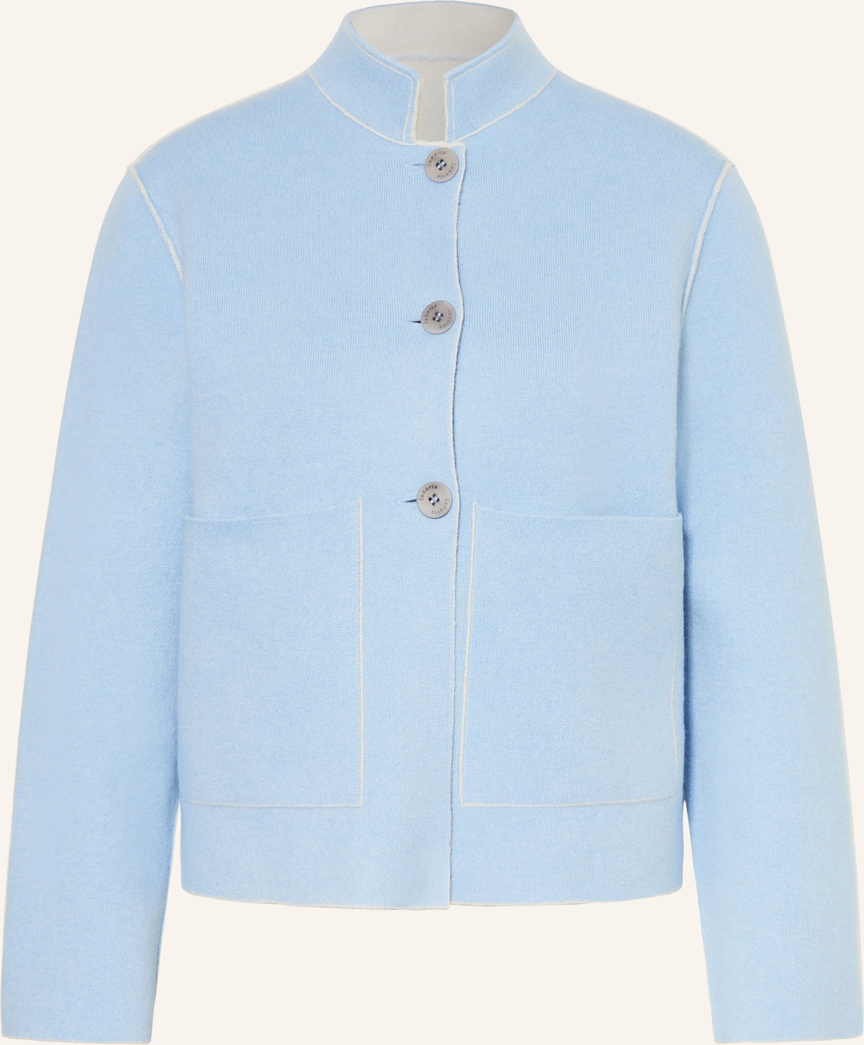 Lunaria Cashmere Cashmere-Jacke blau
