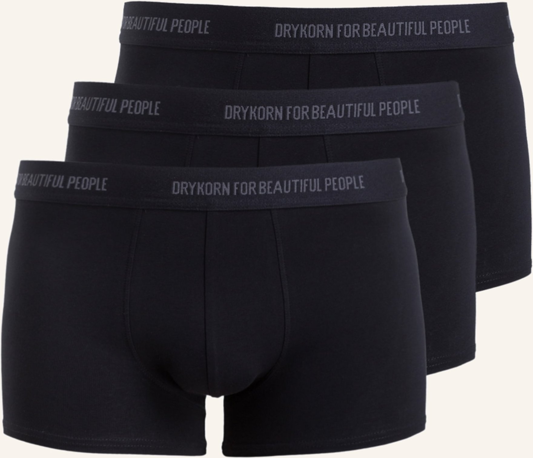 Drykorn 3er-Pack Boxershorts Corbin schwarz