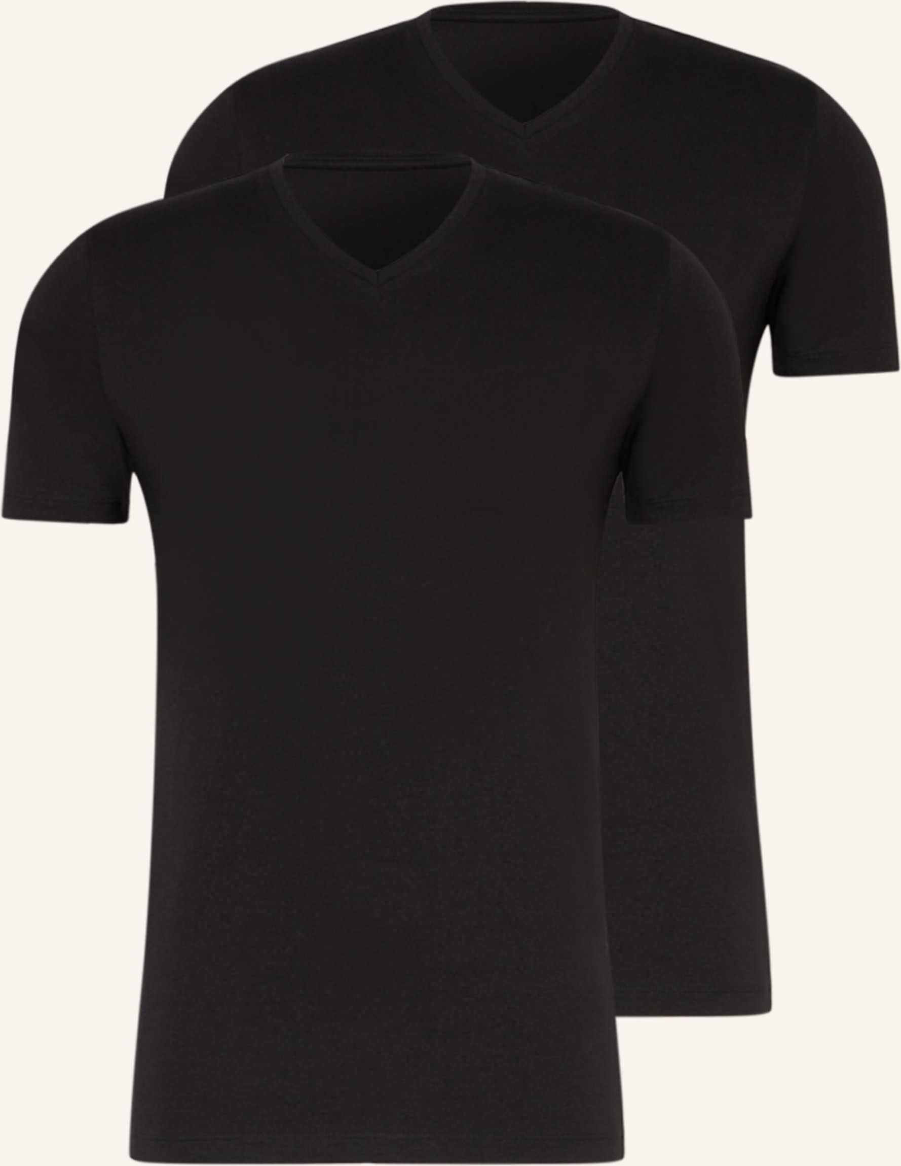 Falke 2er-Pack V-Shirts Daily Comfort schwarz