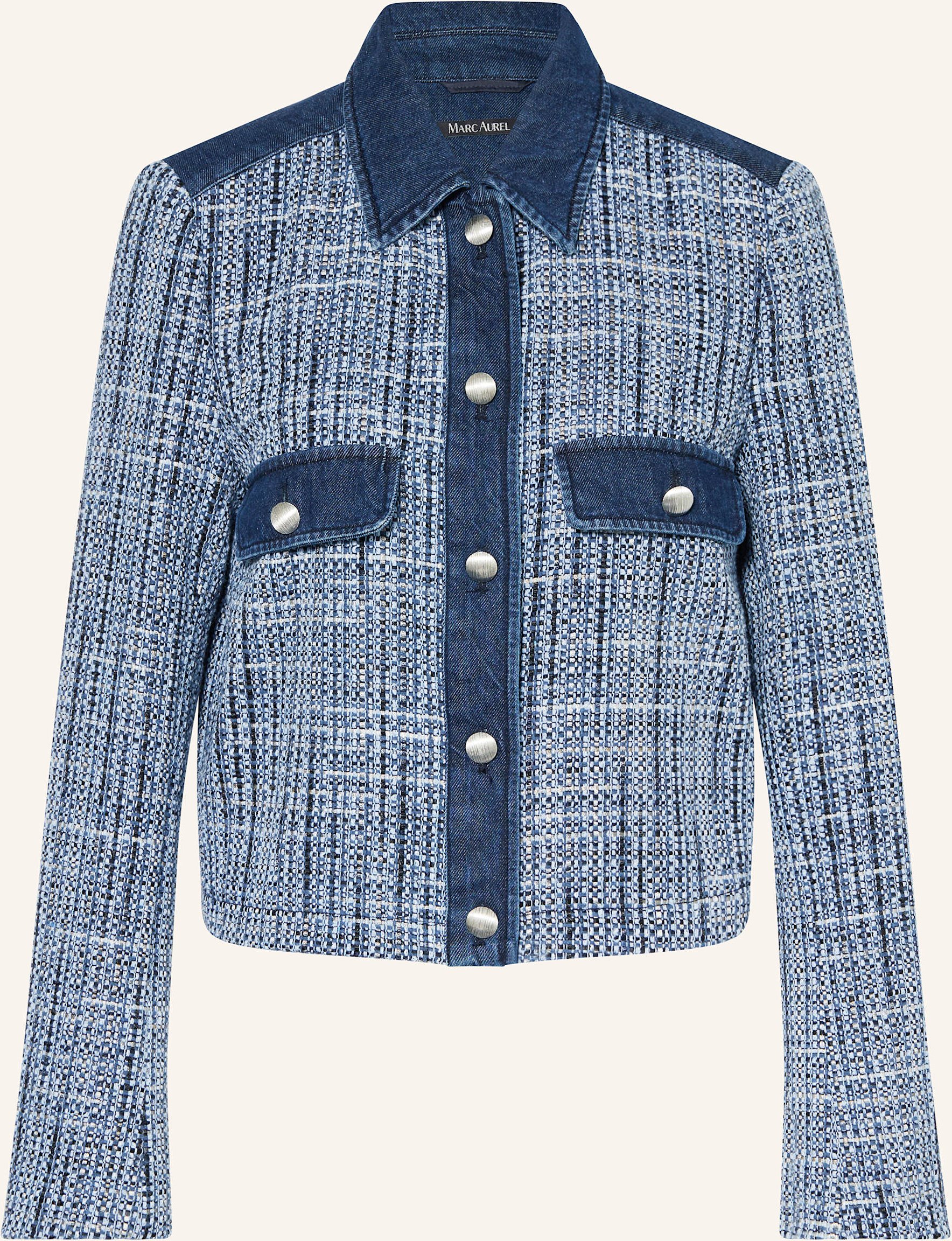 Thumbnail - Marc Aurel Jacke Im Materialmix blau