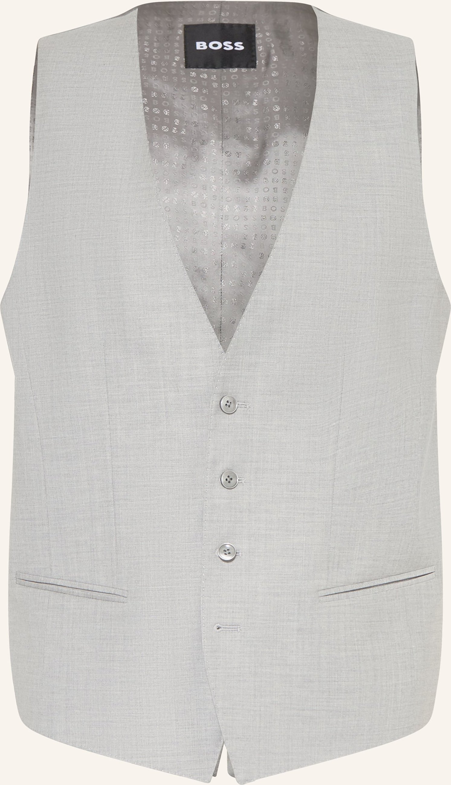 Boss Anzugweste Huge Slim Fit grau