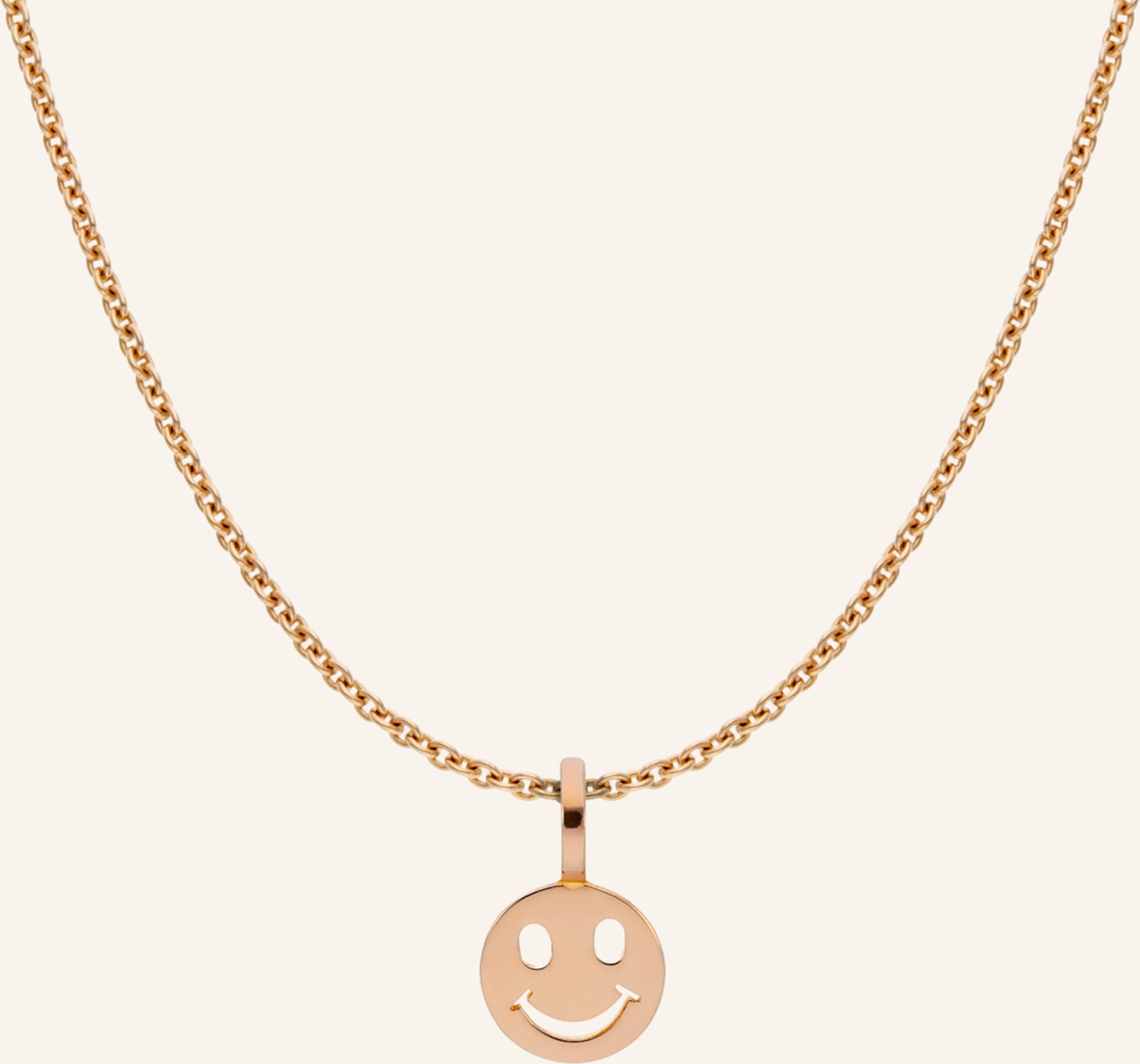 Cada Kette Tiny Smiling Face rosegold