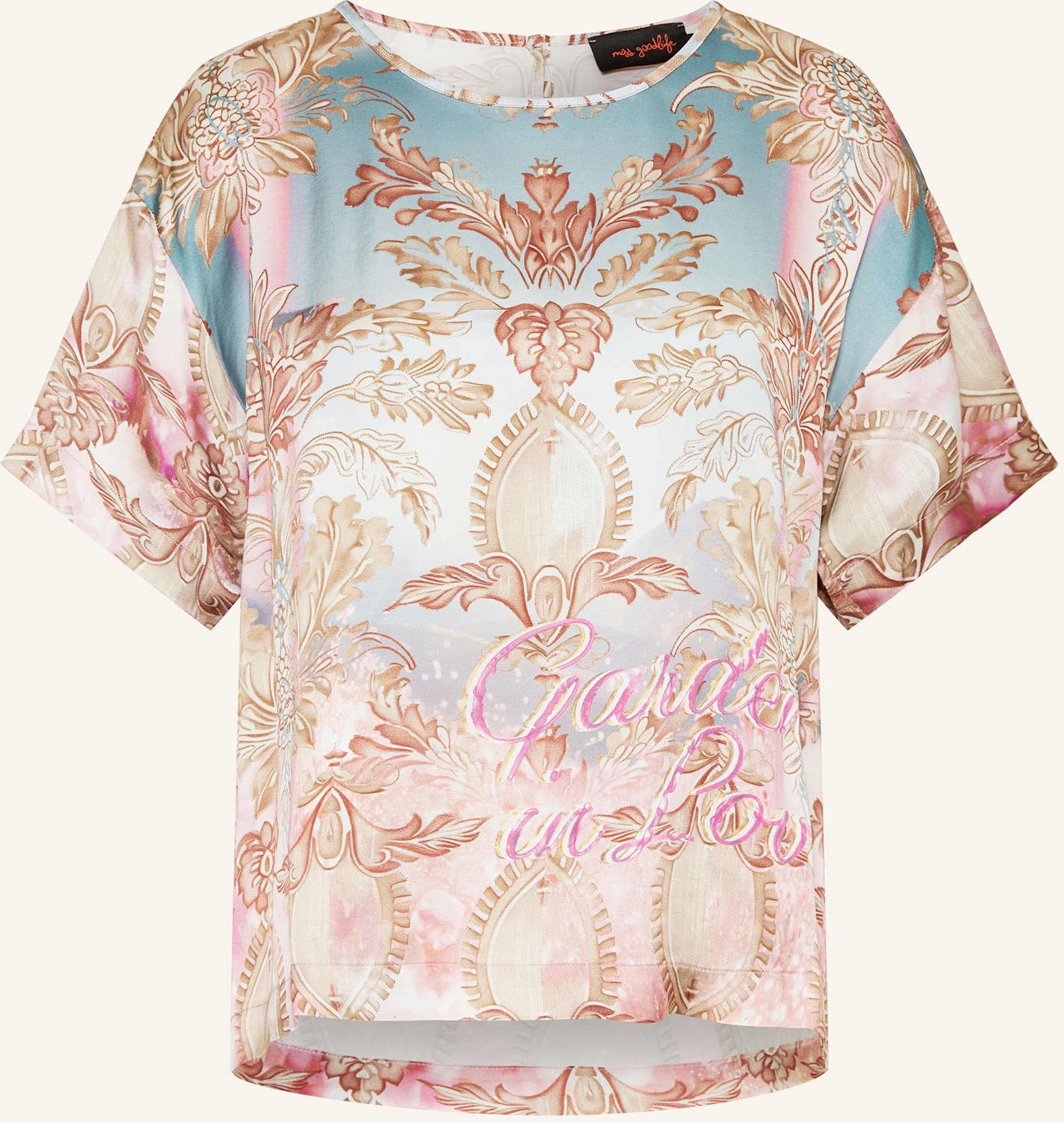 Miss Goodlife T-Shirt Aus Satin rosa