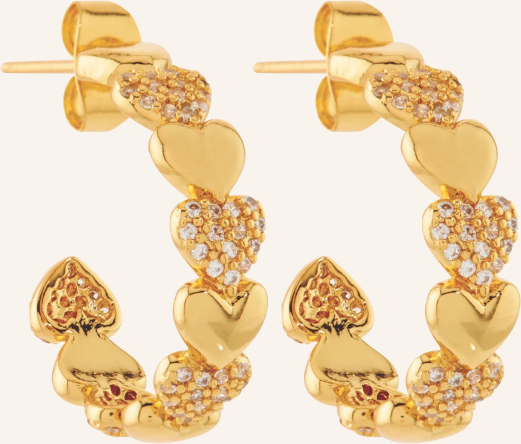 Crystal Haze Creolen Habibi Hoops By Glambou gold