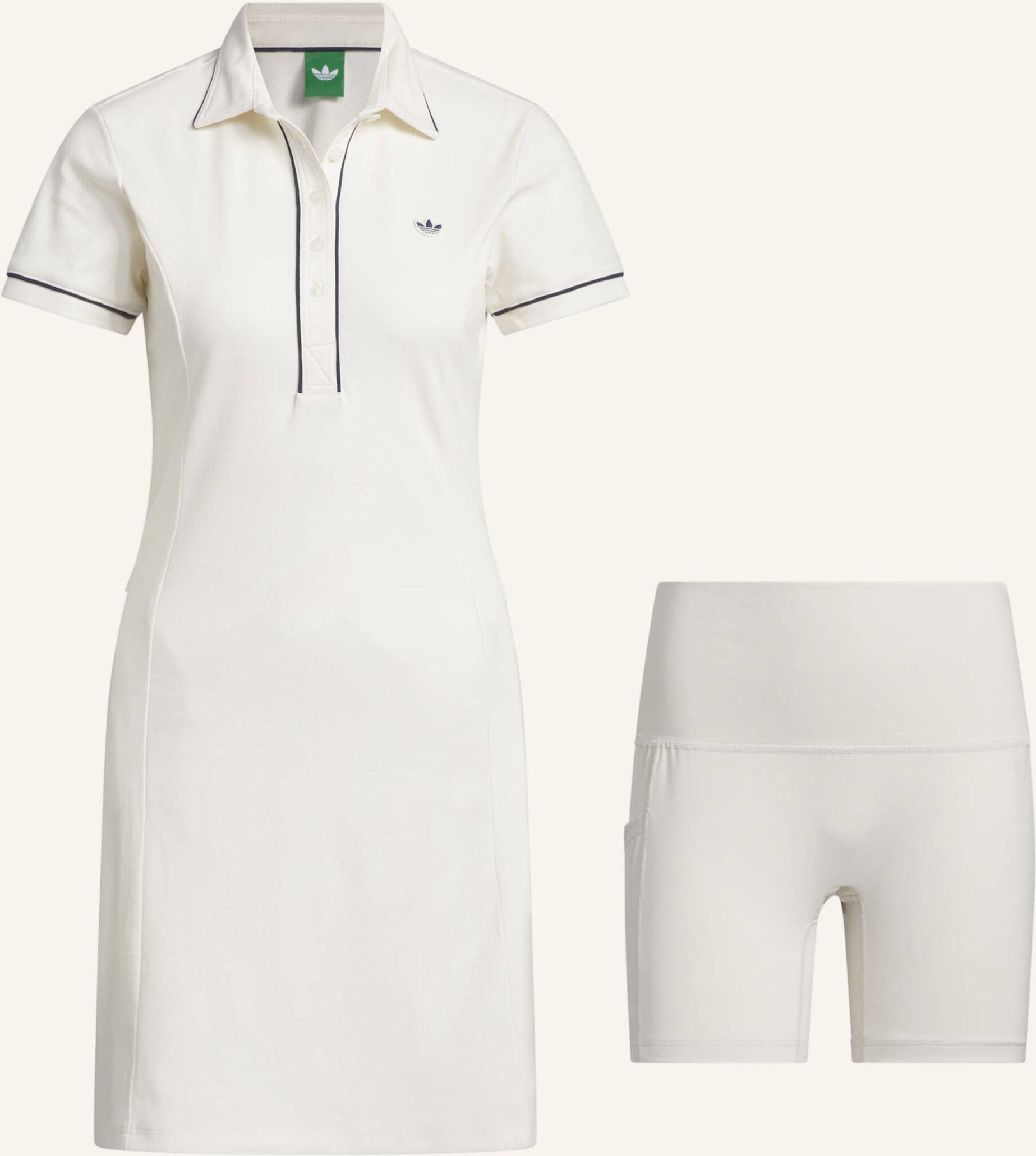 Adidas Originals Piqué-Polokleid Originals weiss