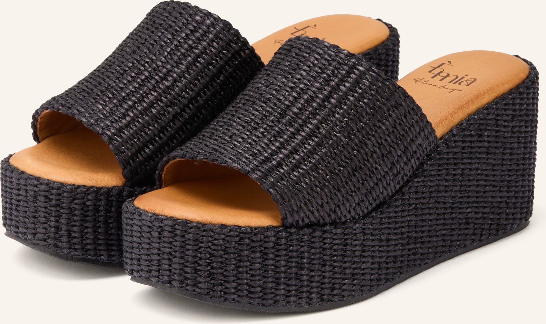 È Mia Plateau-Wedges schwarz