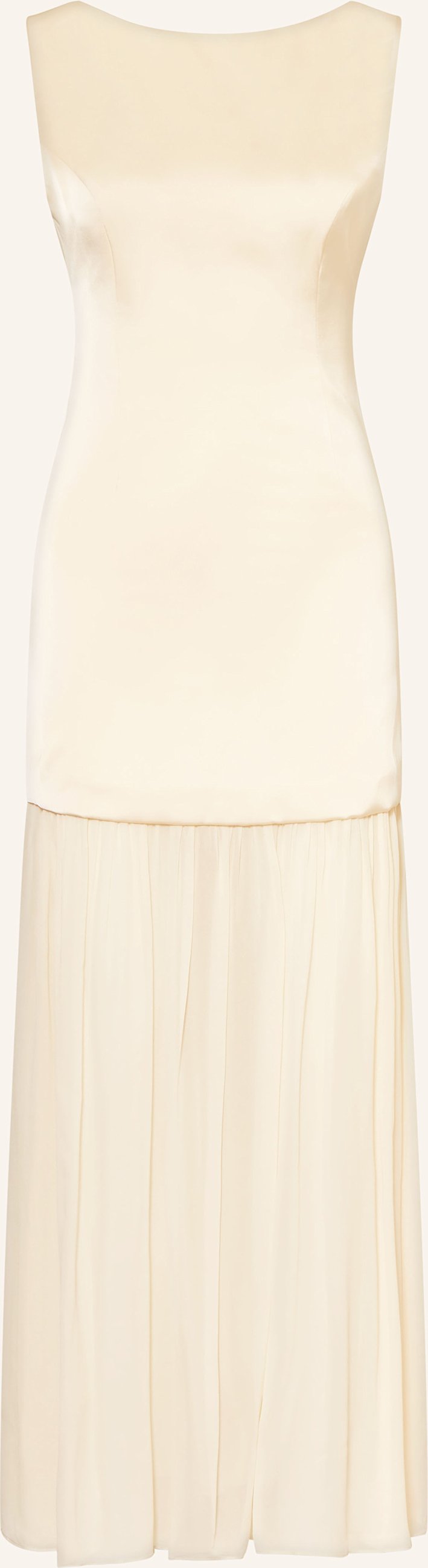 Malina Satinkleid Karla Im Materialmix weiss