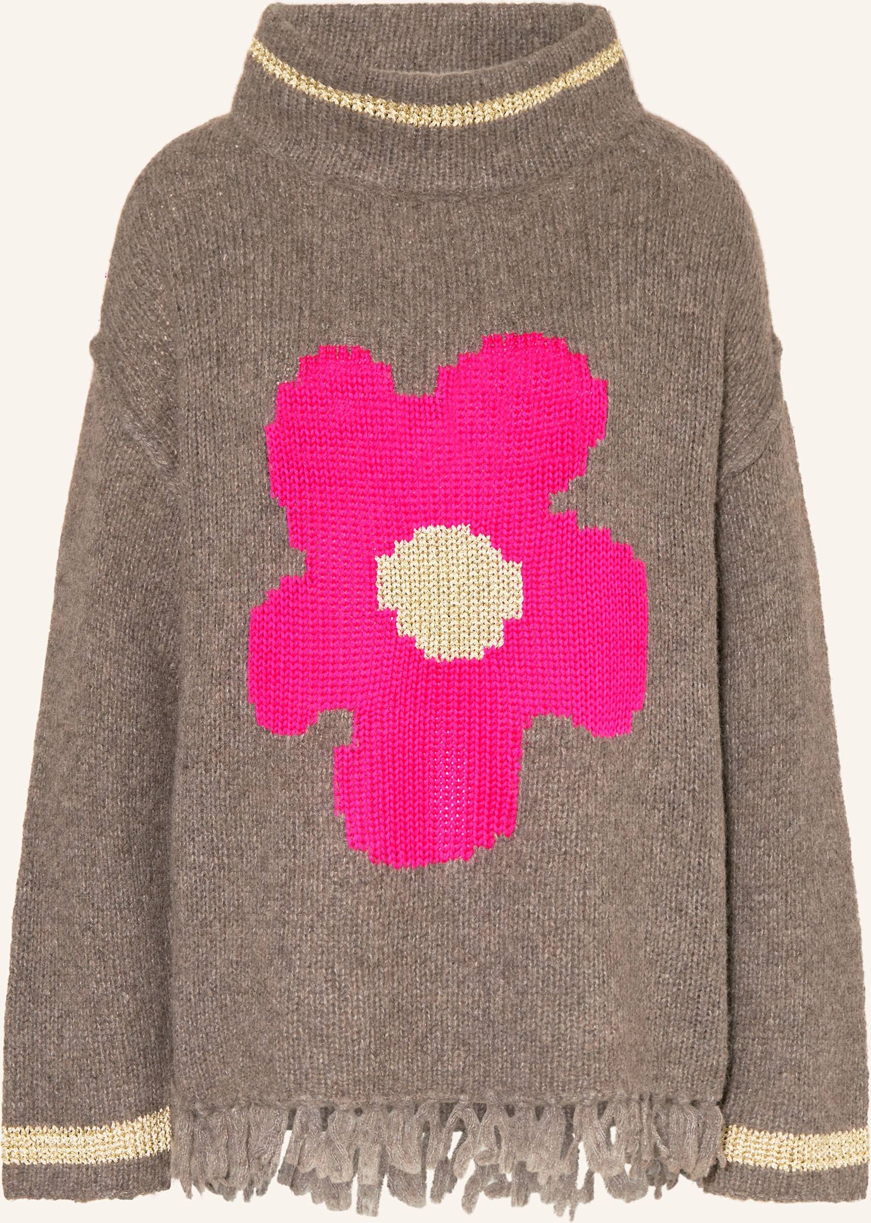 Thumbnail - Grace Oversized-Pullover Mit Glitzergarn beige