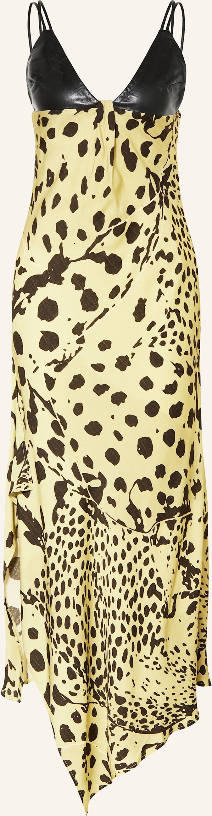 Nanushka Kleid Eleni Im Materialmix schwarz