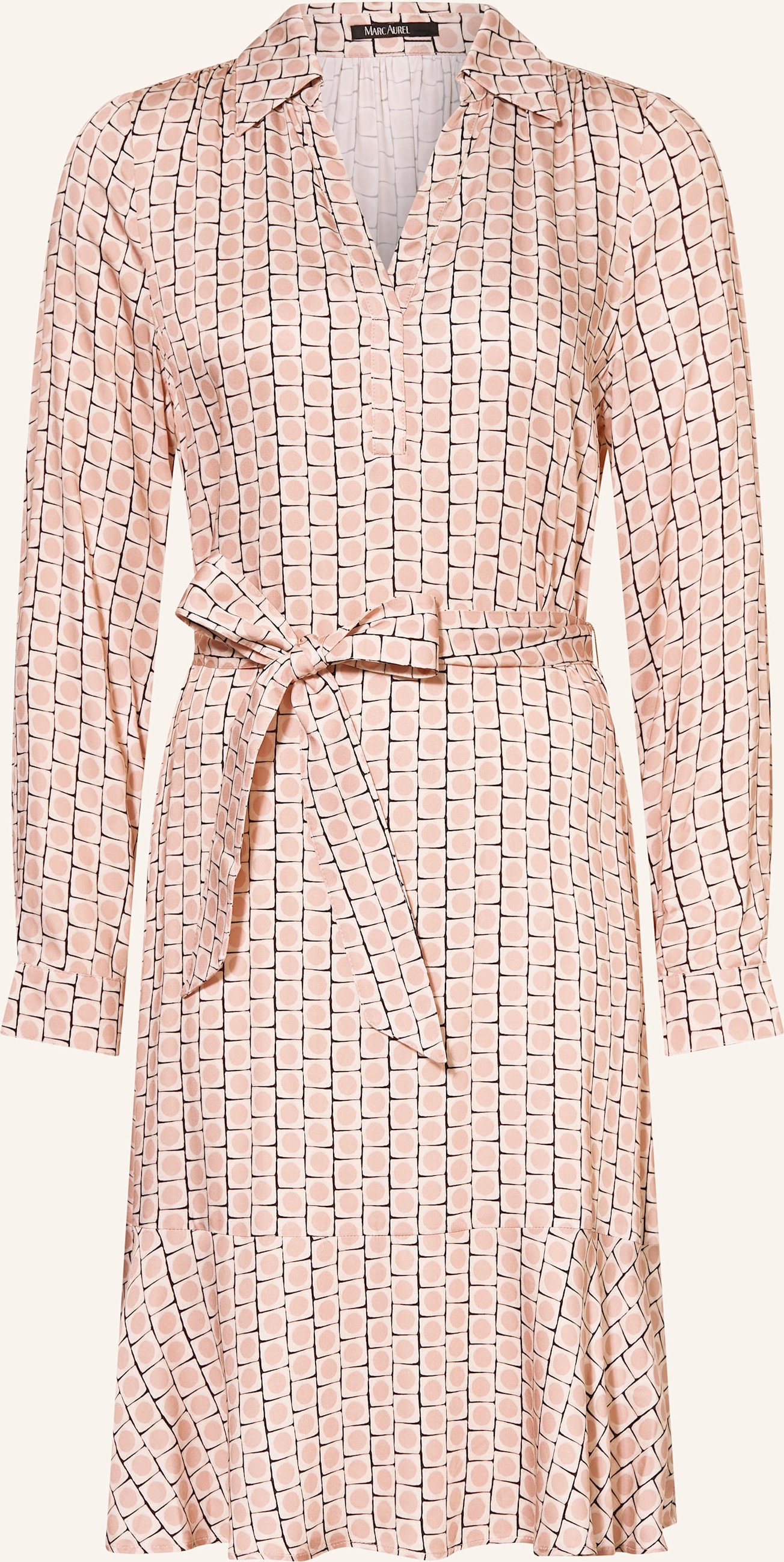 Marc Aurel Kleid Mit Volants rosa