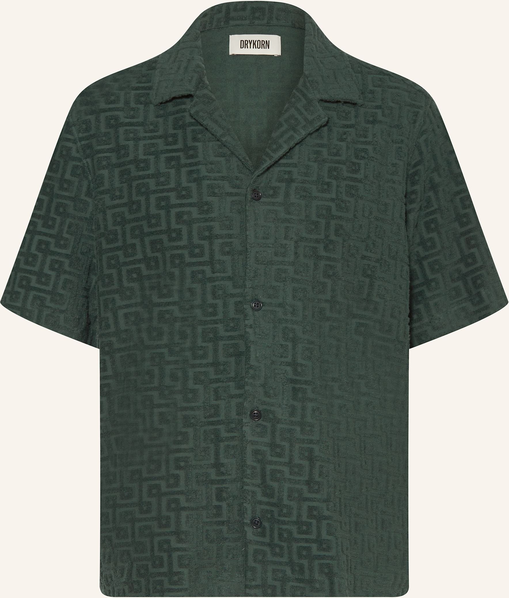 Thumbnail - Drykorn Resorthemd Bijan Relaxed Fit Aus Frottee gruen