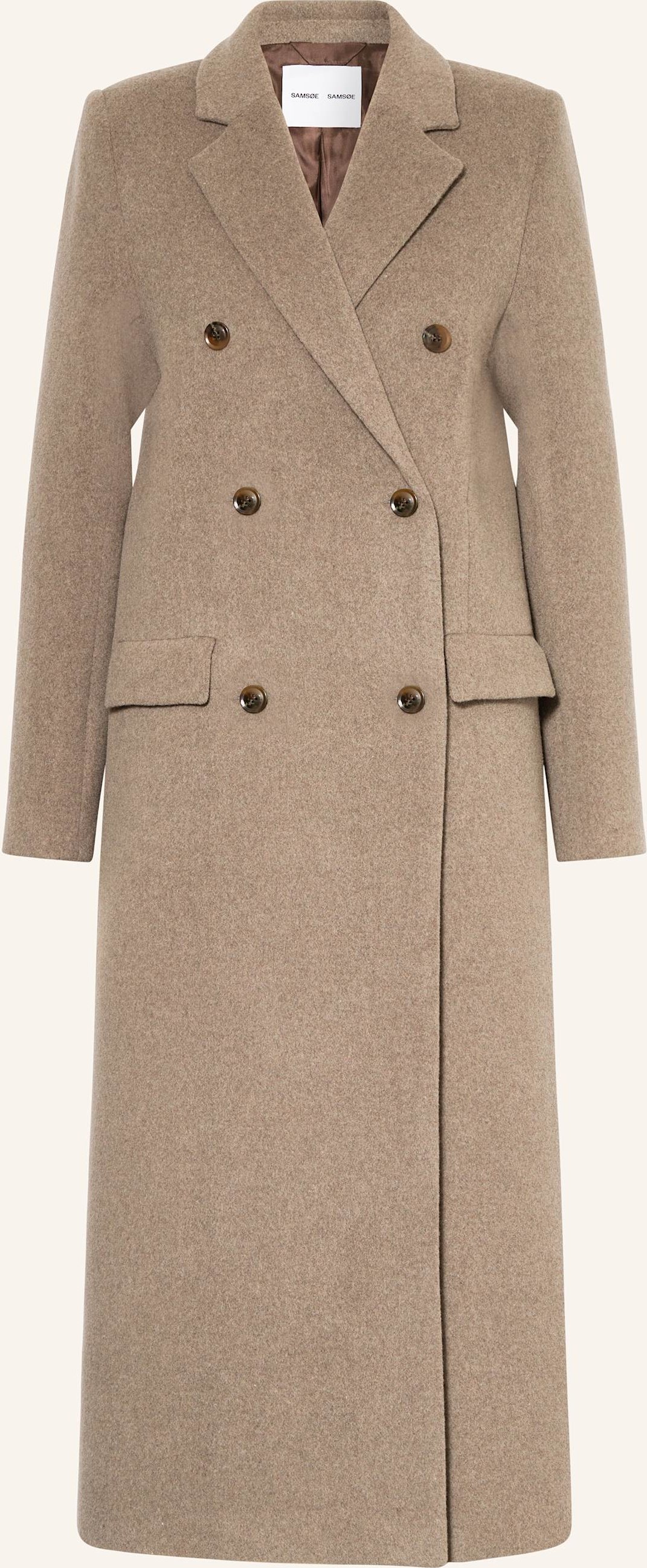 Samsøe Samsøe Wollmantel Falcon beige