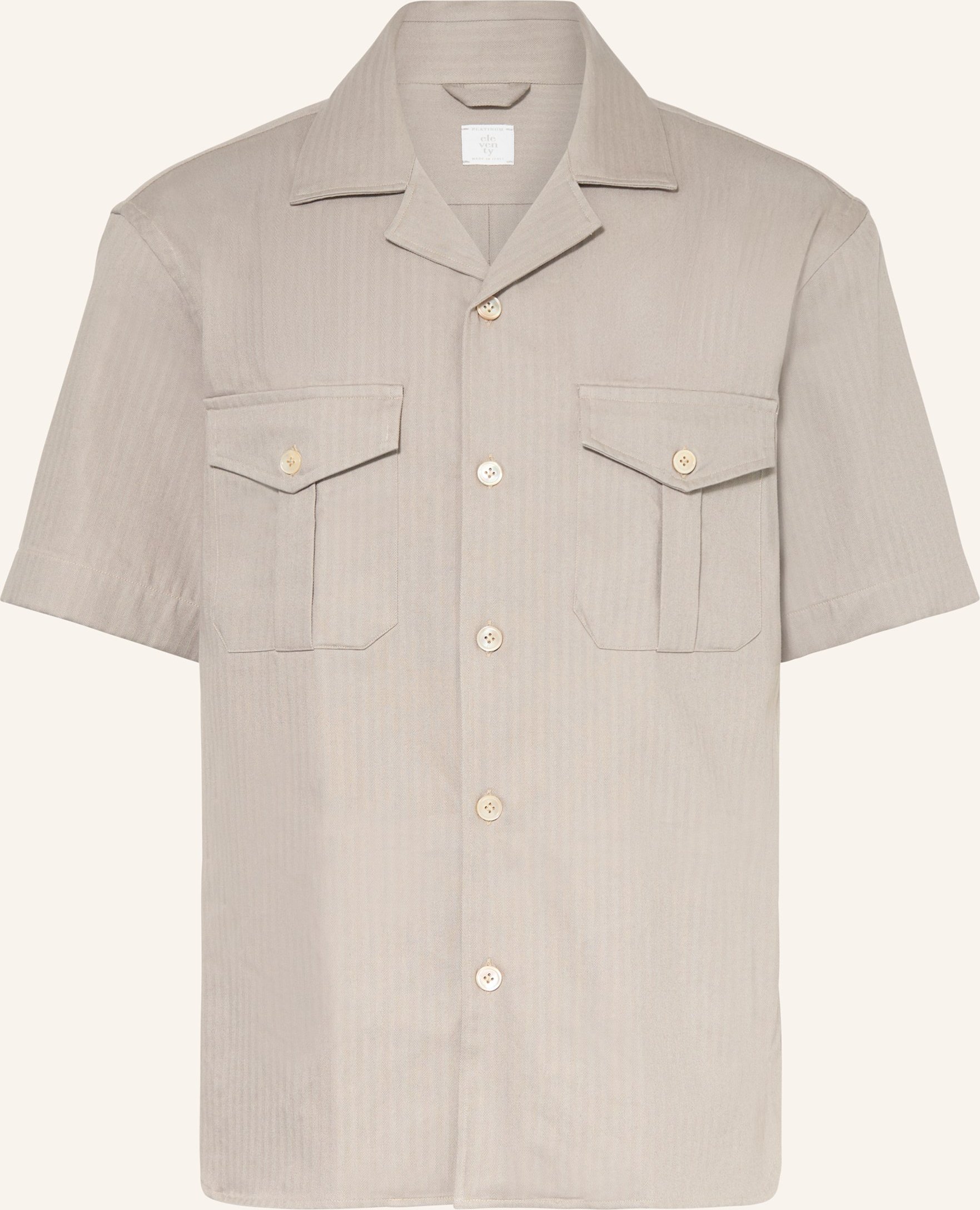 Eleventy Kurzarm-Hemd Regular Fit gruen