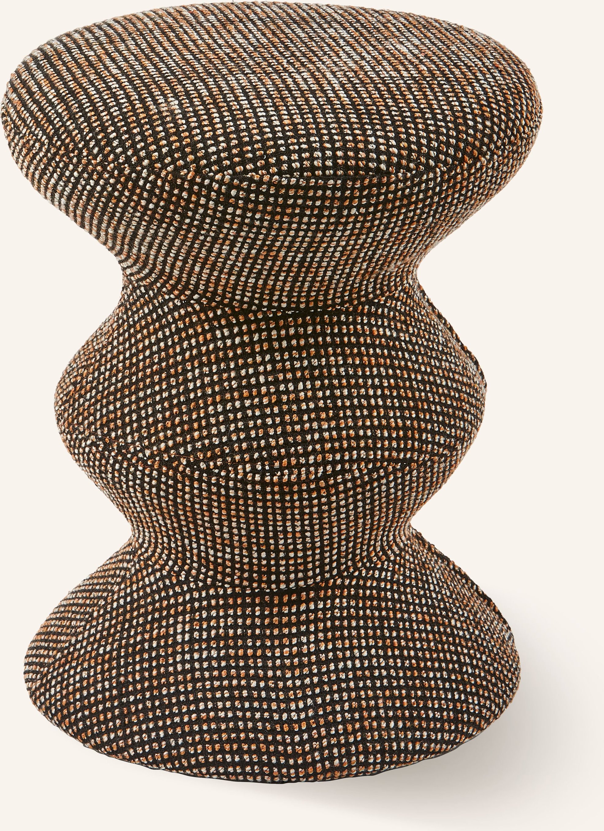 Polspotten Hocker Soft Zig Zag braun