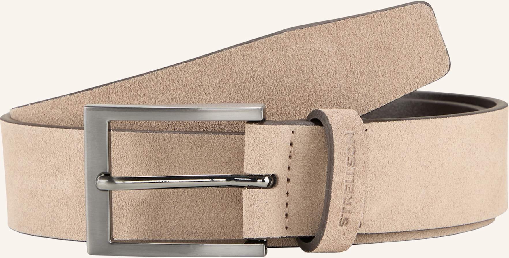Strellson Gürtel Veloursledergürtel beige