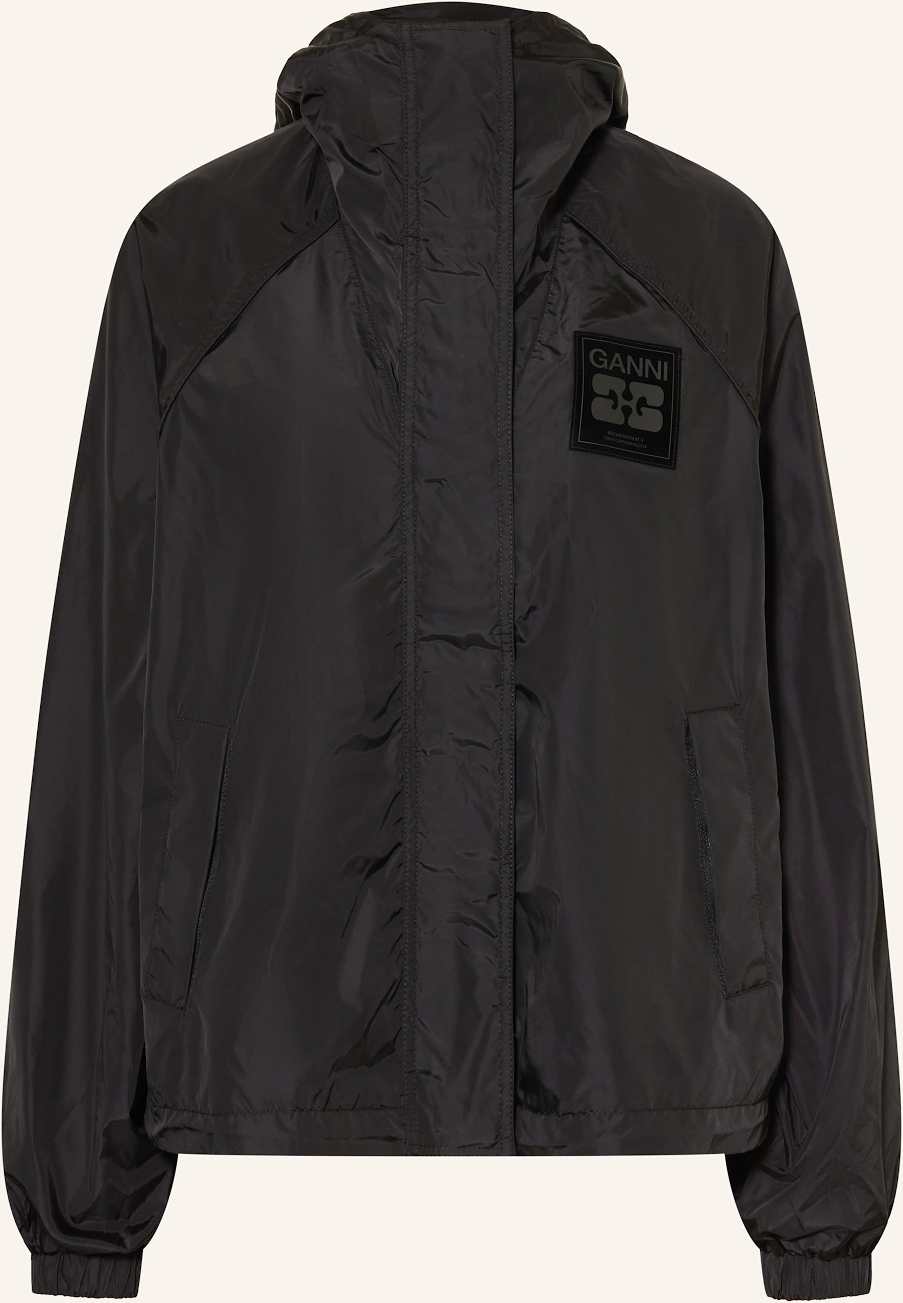 Ganni Jacke Fly schwarz