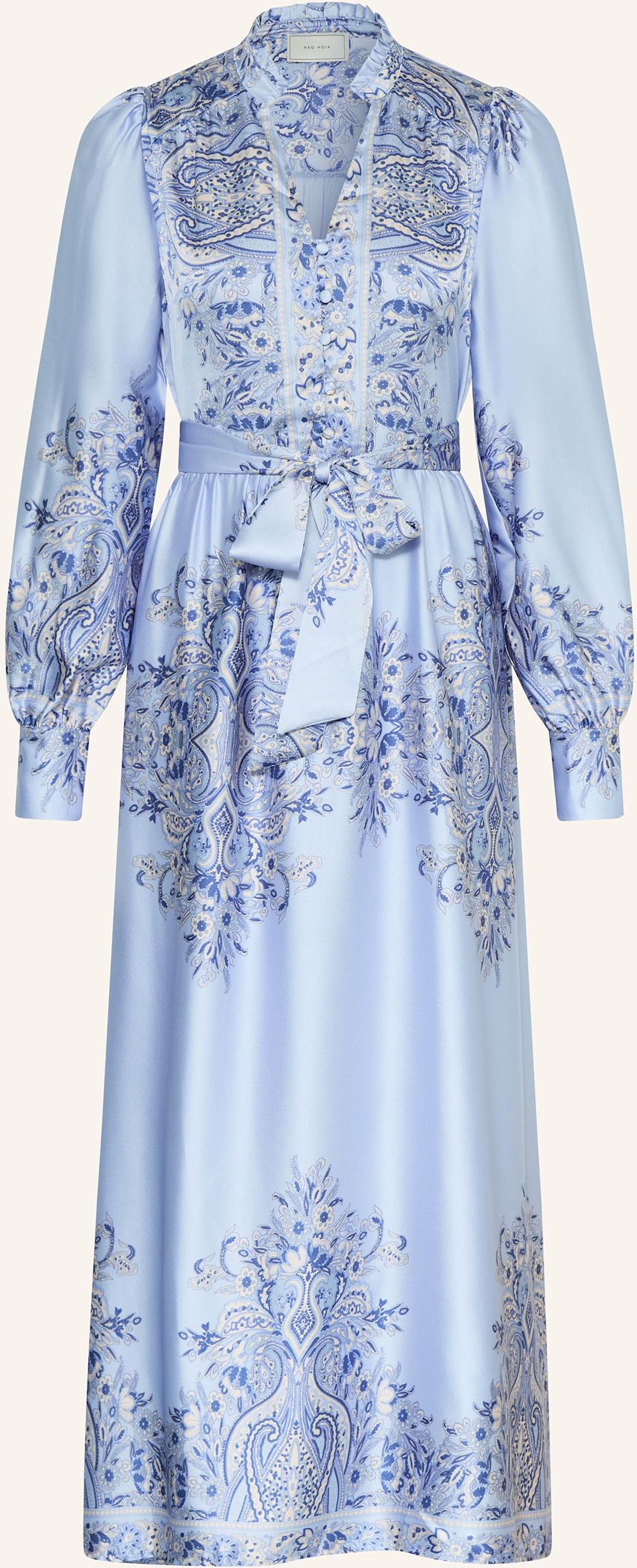 Neo Noir Satinkleid Nova blau