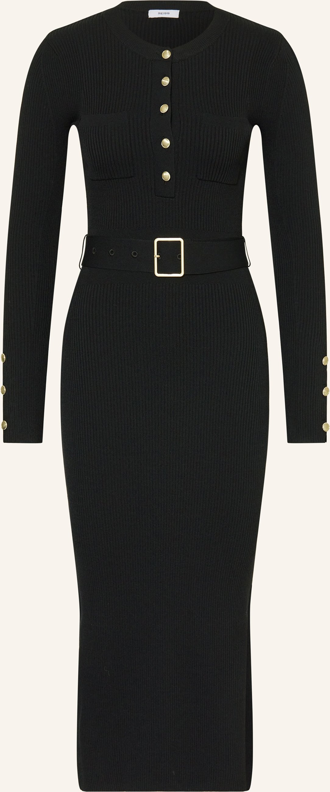 Thumbnail - Reiss Strickkleid Willow schwarz