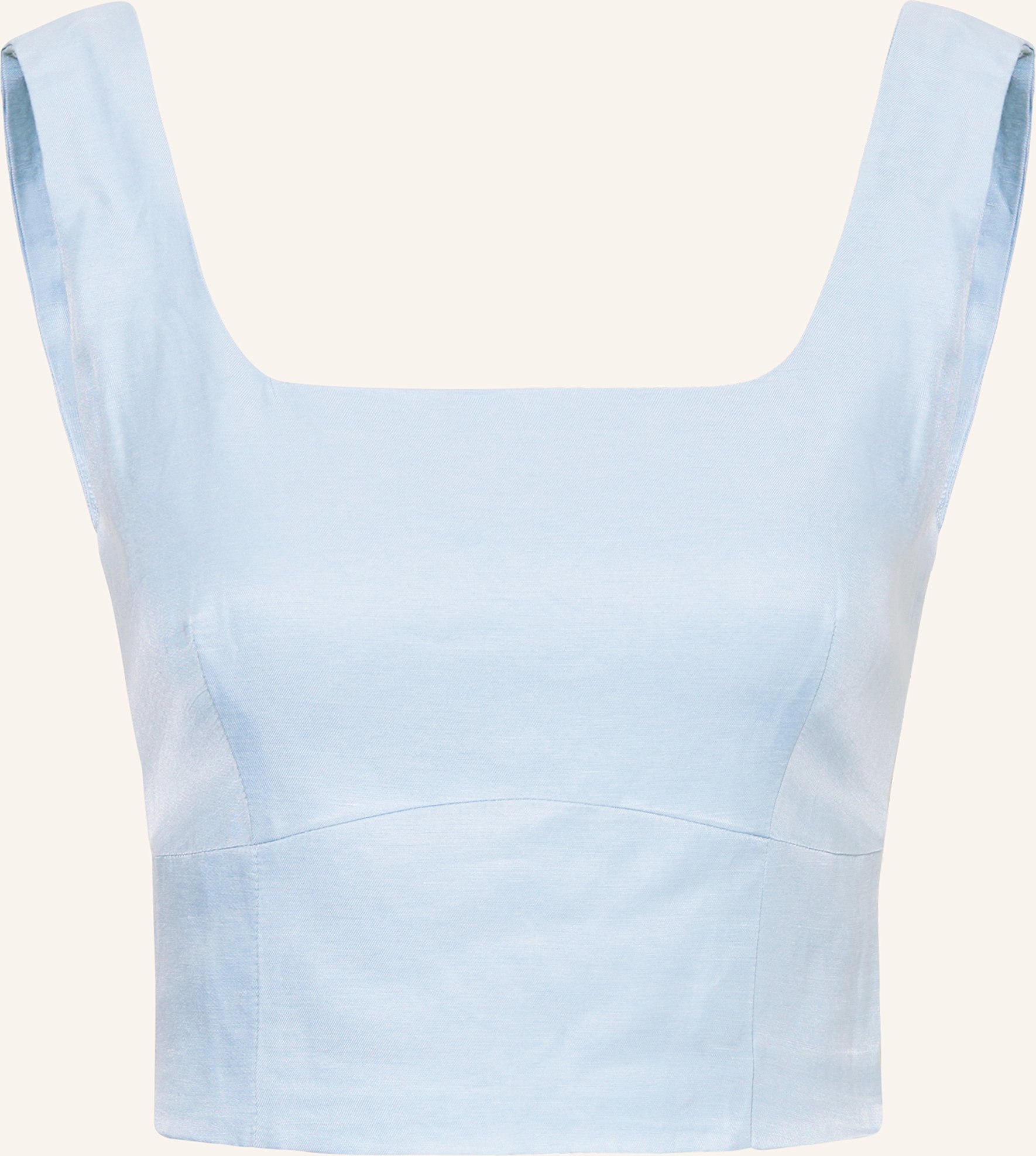 Leger Studio Cropped-Top Majella Mit Leinen blau