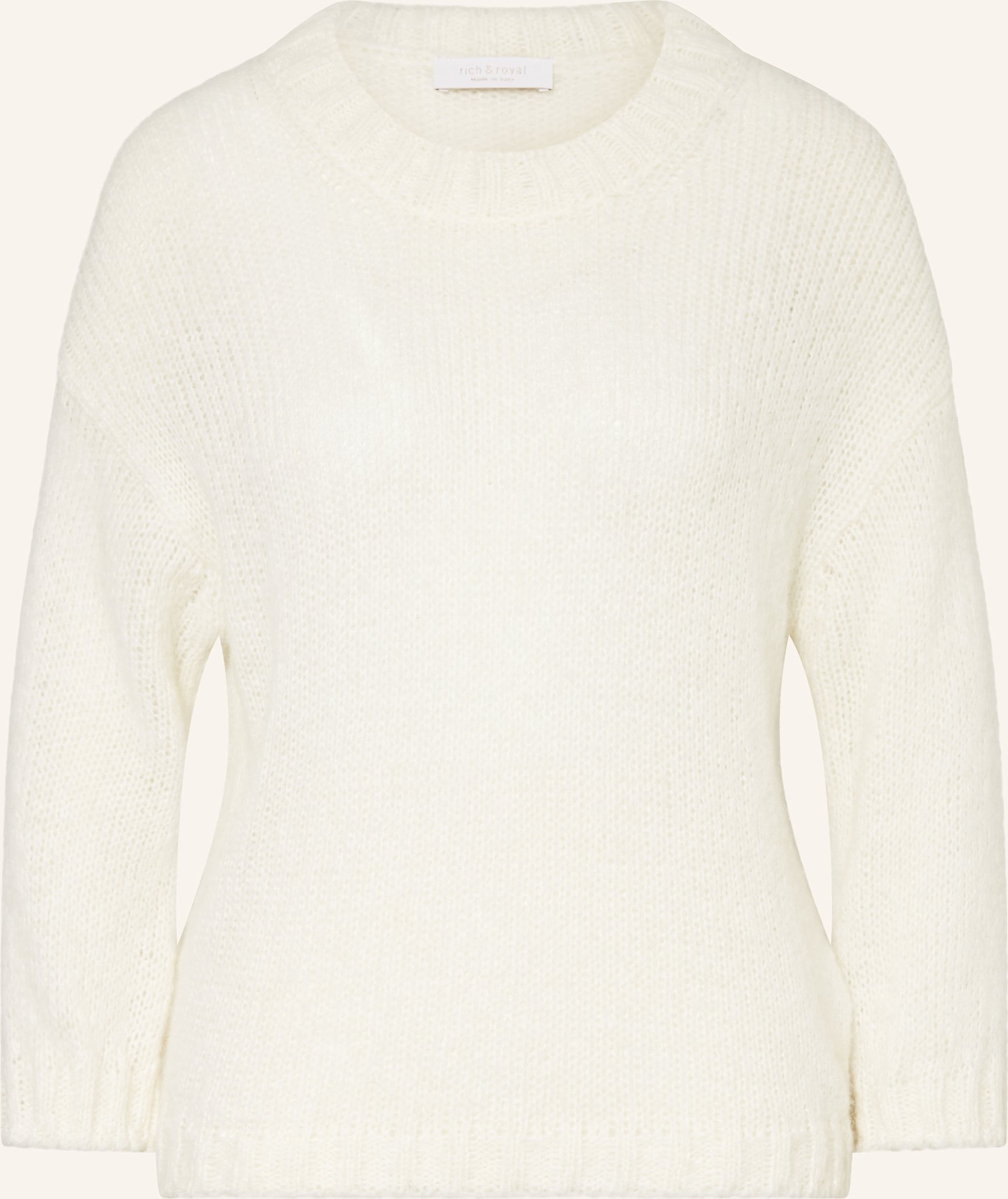 Rich & Royal Pullover Mit 3/4-Arm weiss