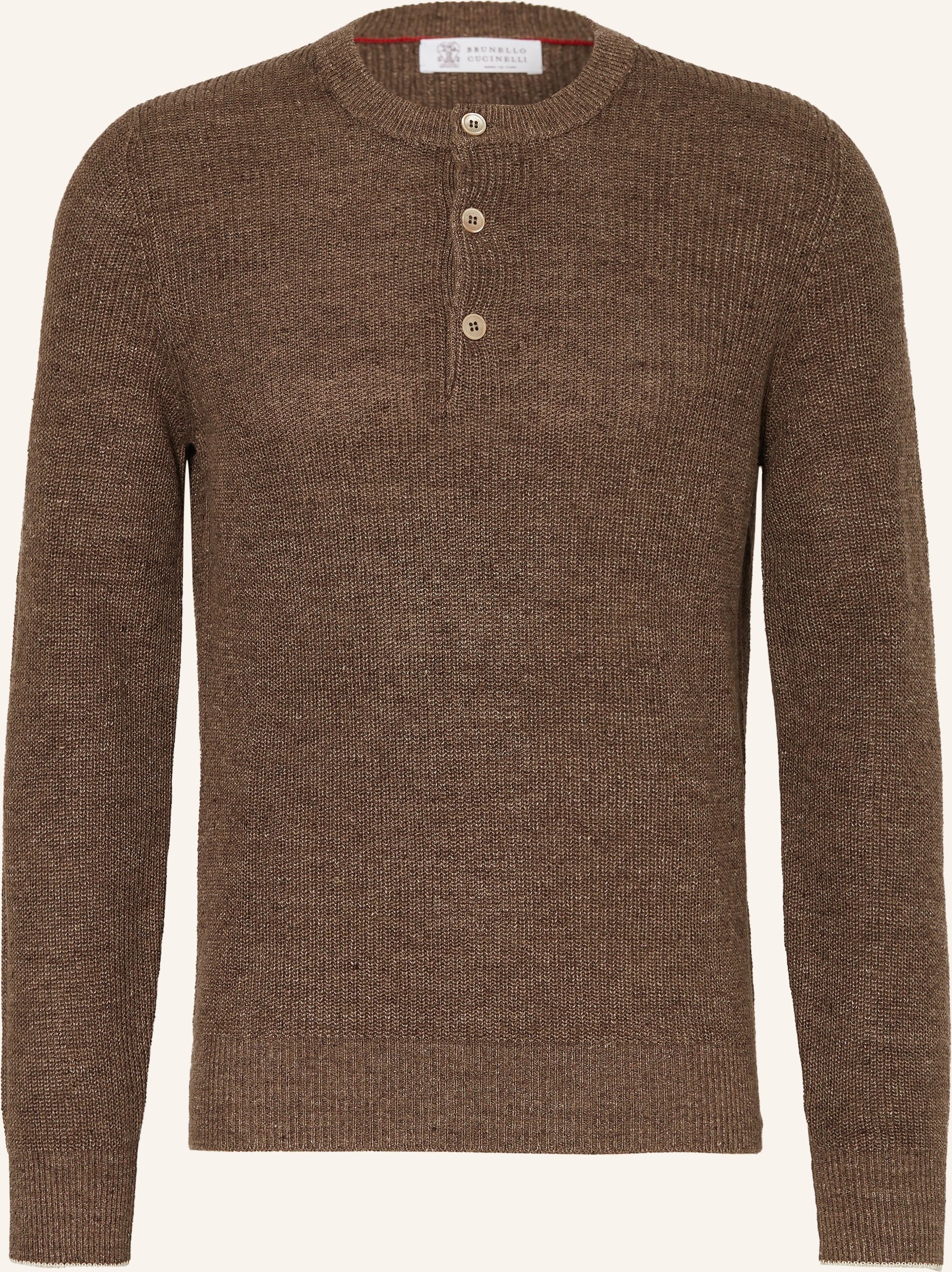 Brunello Cucinelli Leinenpullover braun