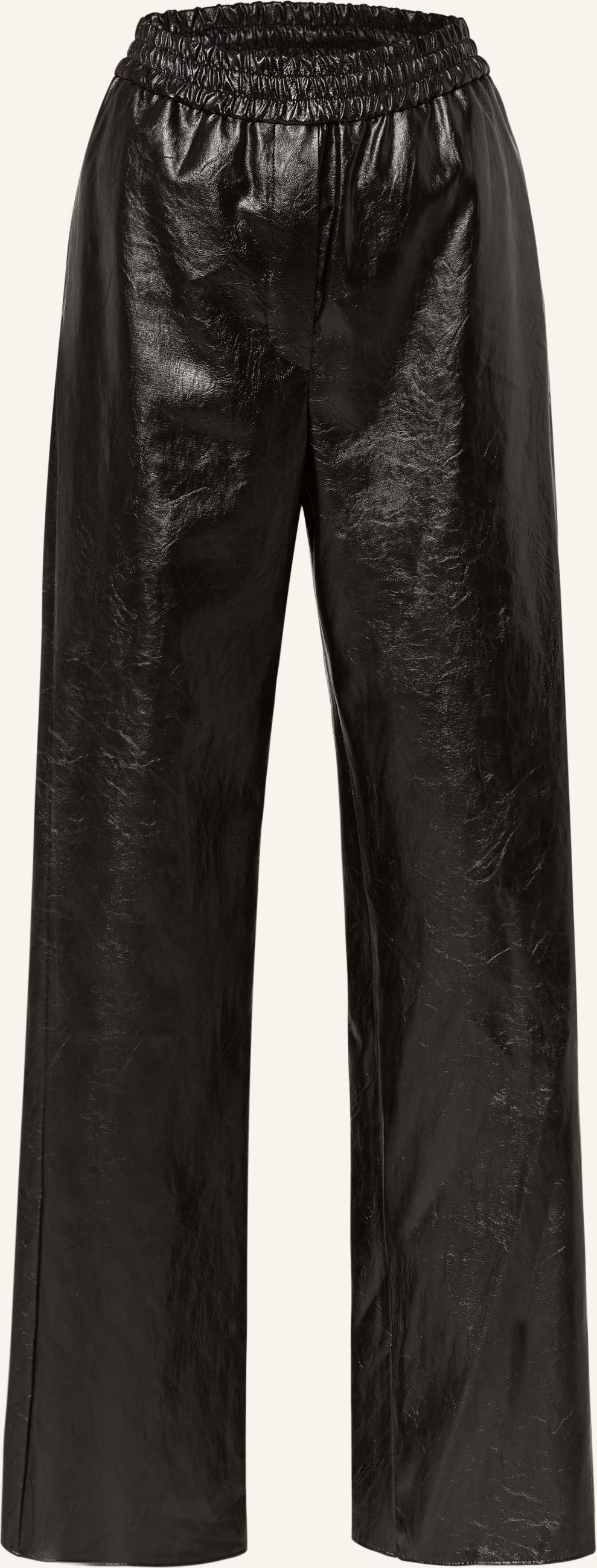 Thumbnail - Weekend Max Mara Hose Plutone In Lederoptik schwarz