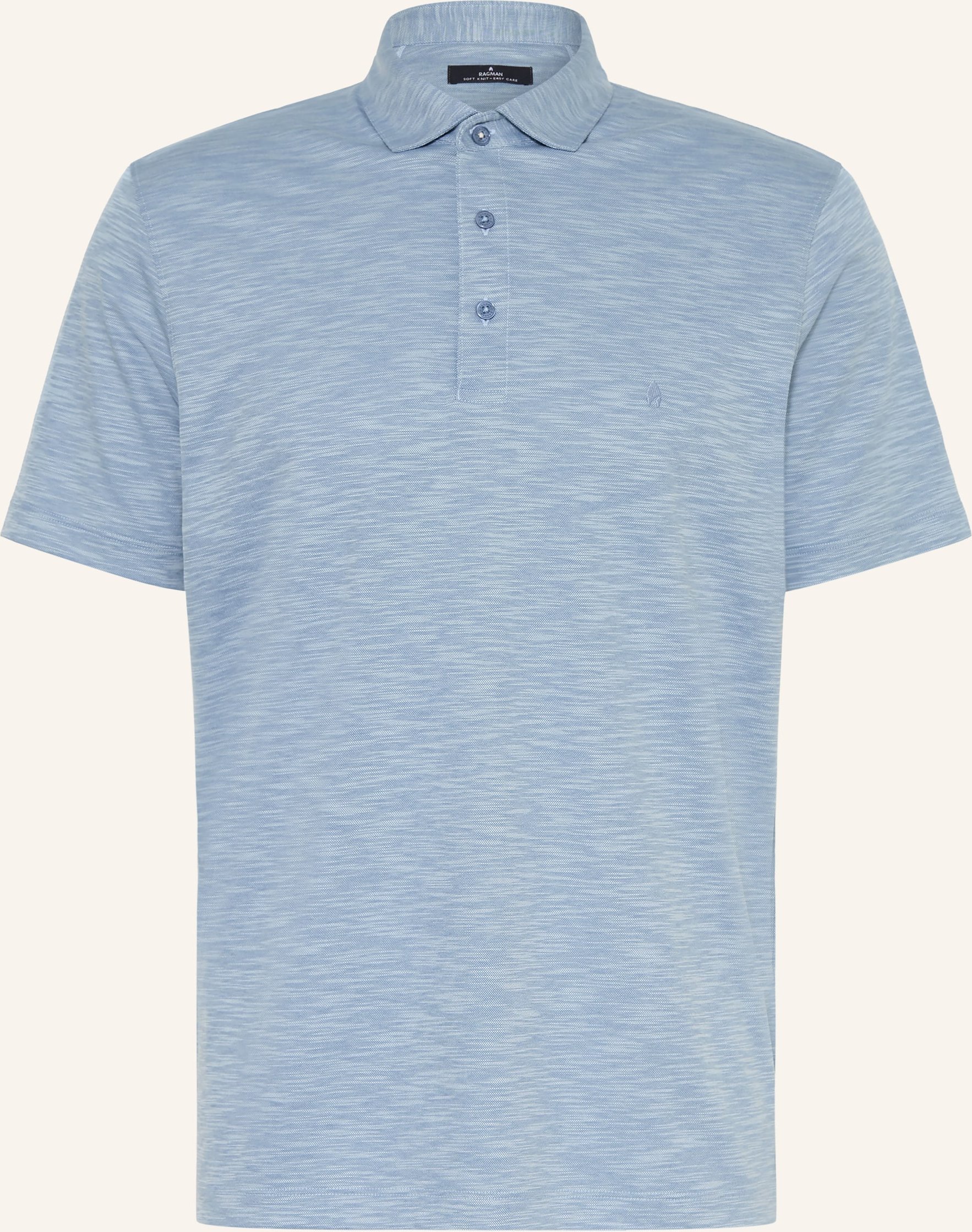 Ragman Jersey-Poloshirt blau