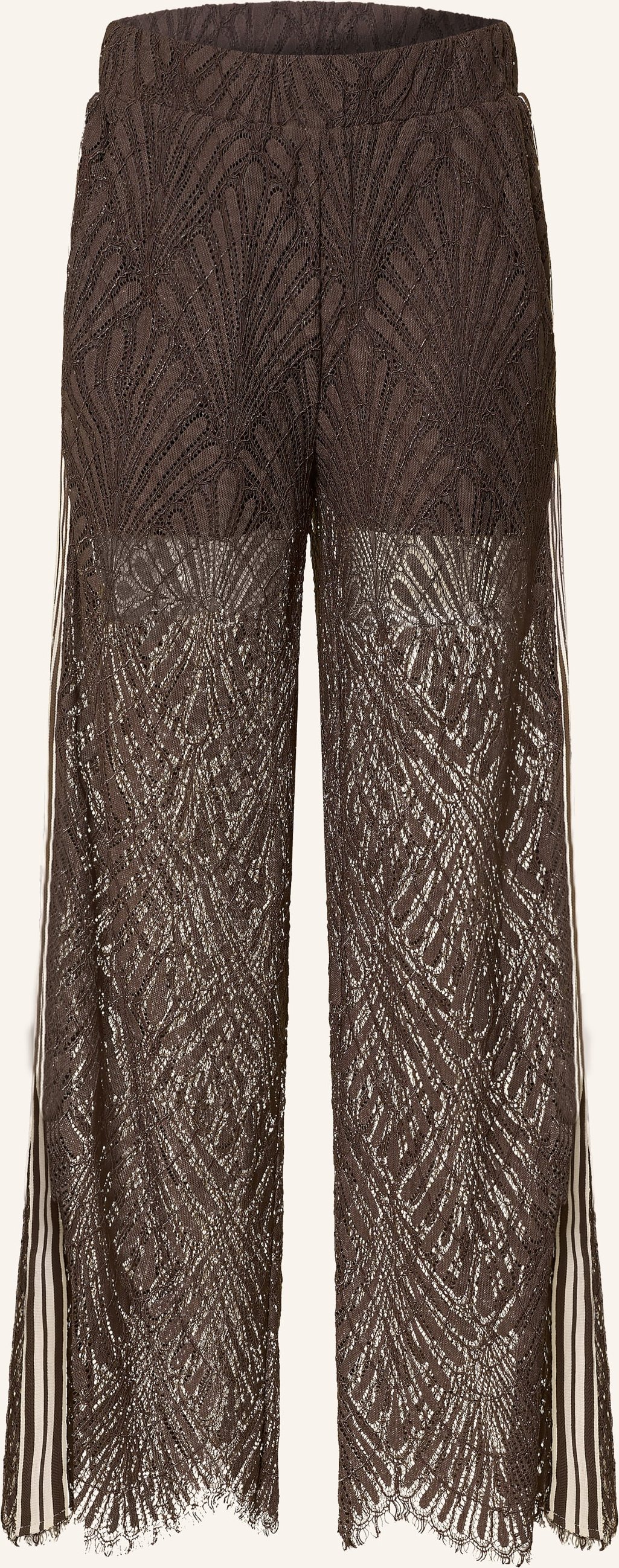 Co'couture Marlenehose Aus Spitze braun