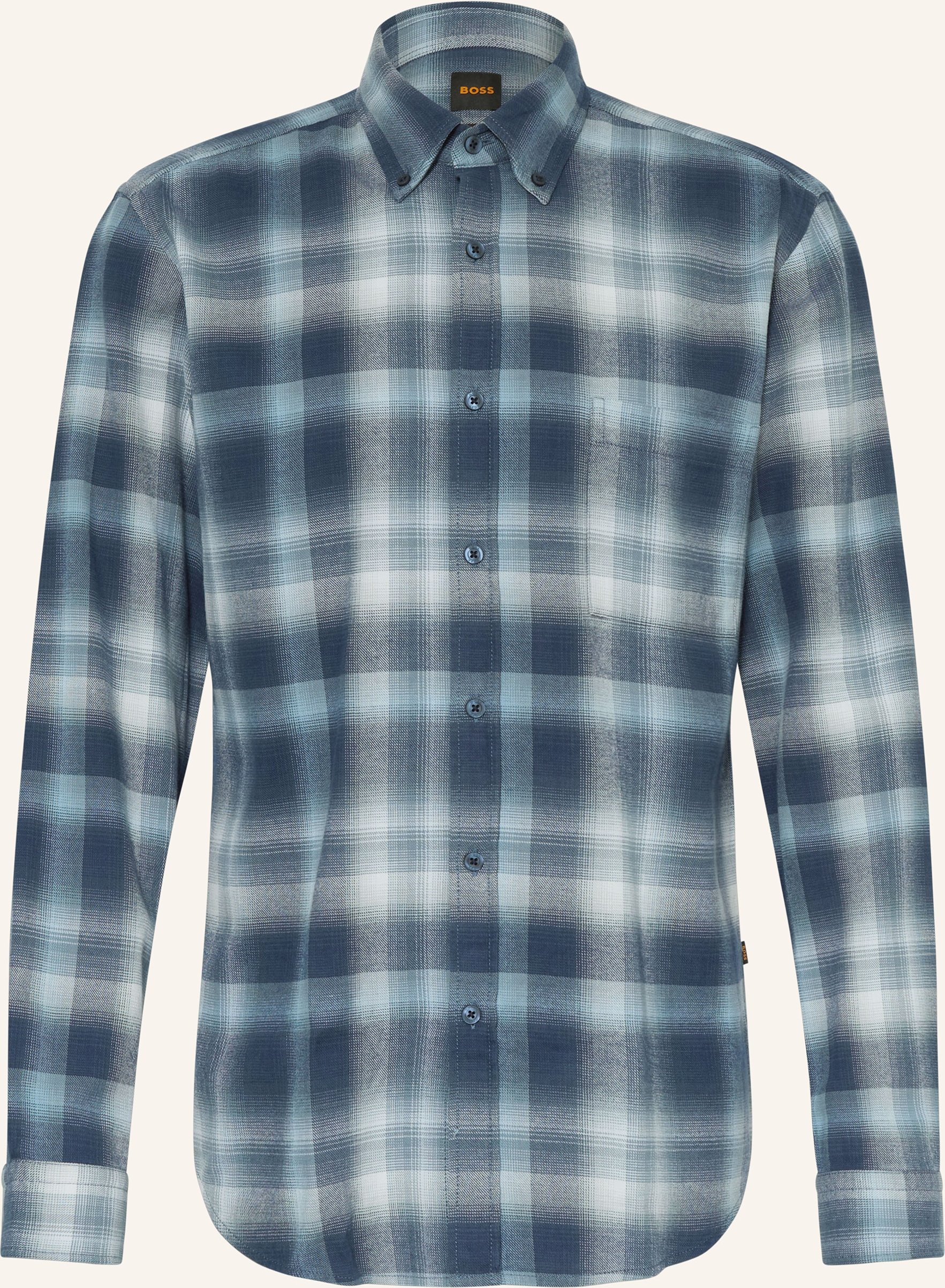 Thumbnail - Boss Flanellhemd Rickert Regular Fit blau