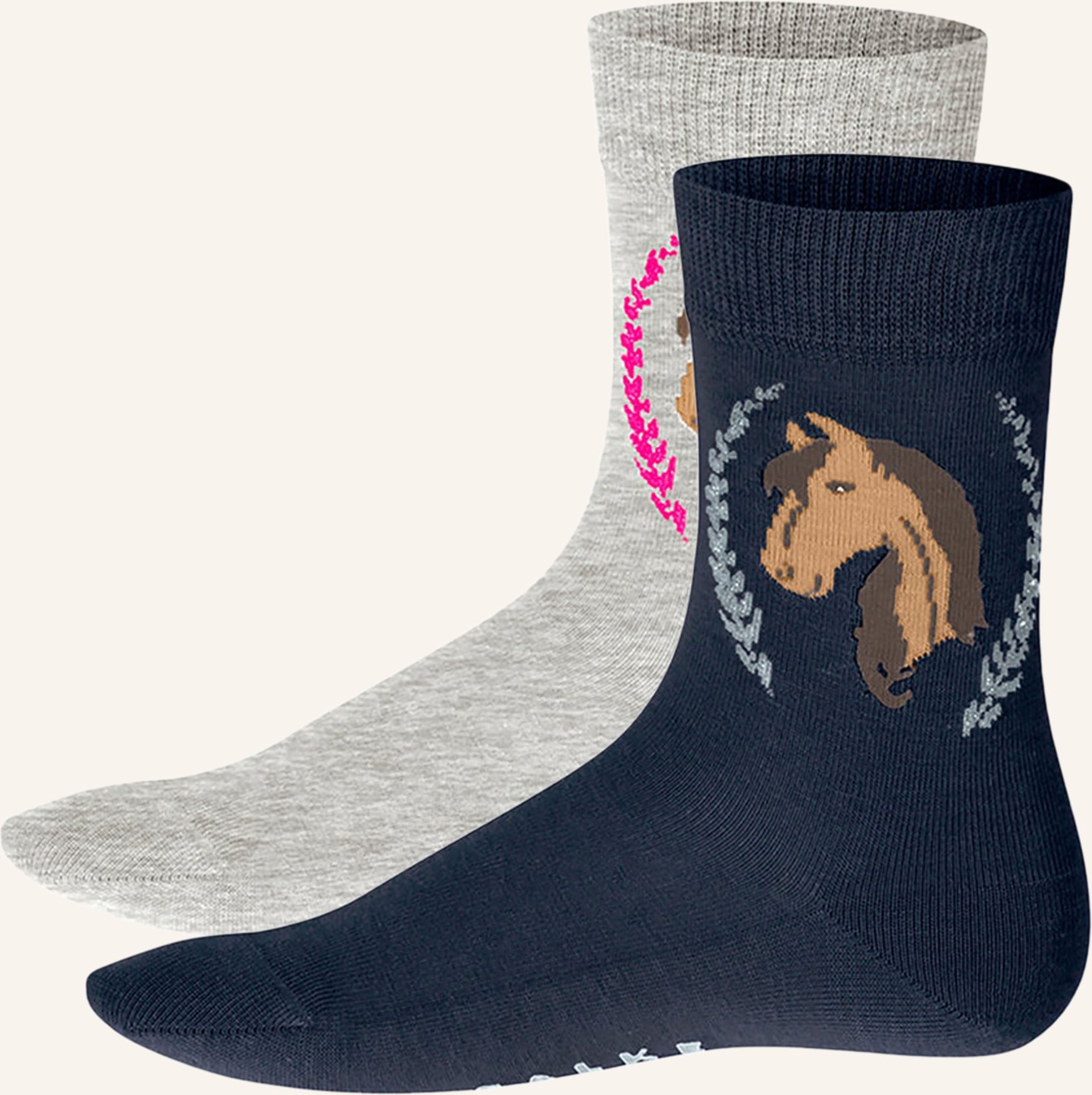 Falke 2er-Pack Socken Horse grau