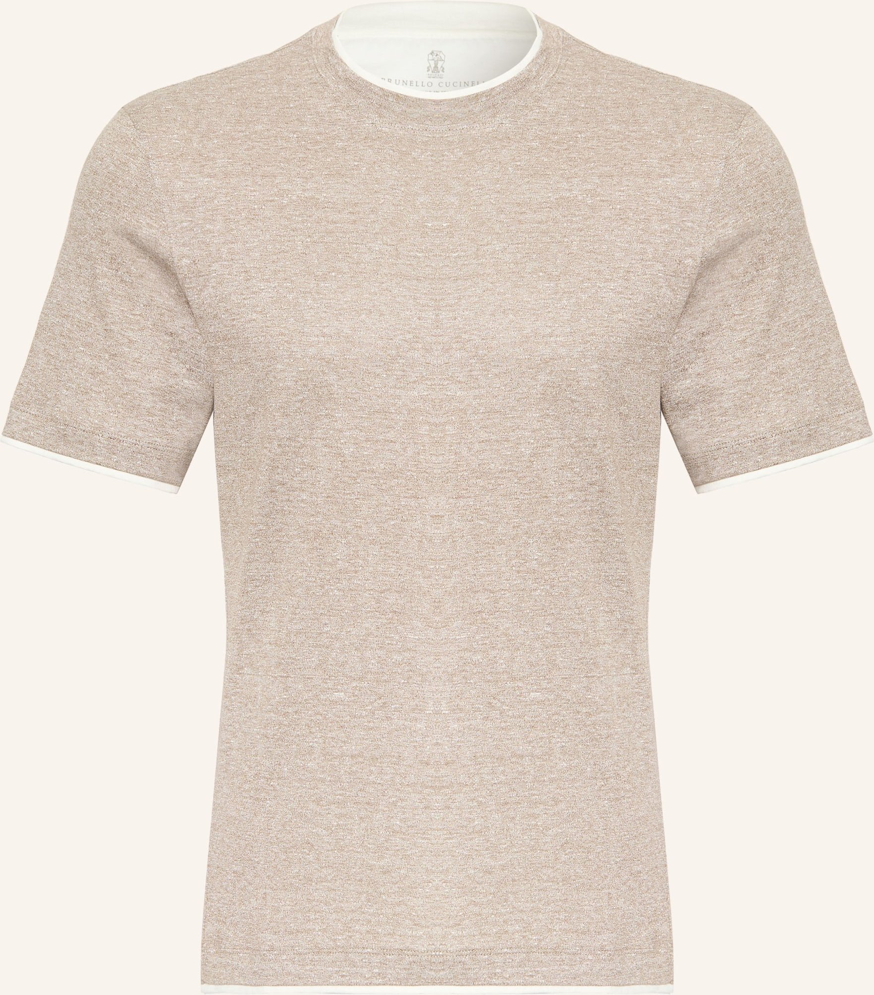 Brunello Cucinelli T-Shirt Mit Leinen beige